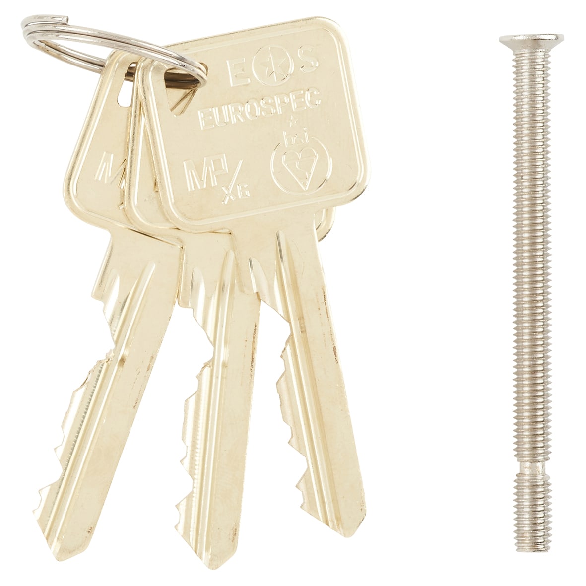 1 Star 6 Pin 70mm Euro Double Cylinder - 35 + 35mm - Polished Chrome - Keyed to Differ - view 3