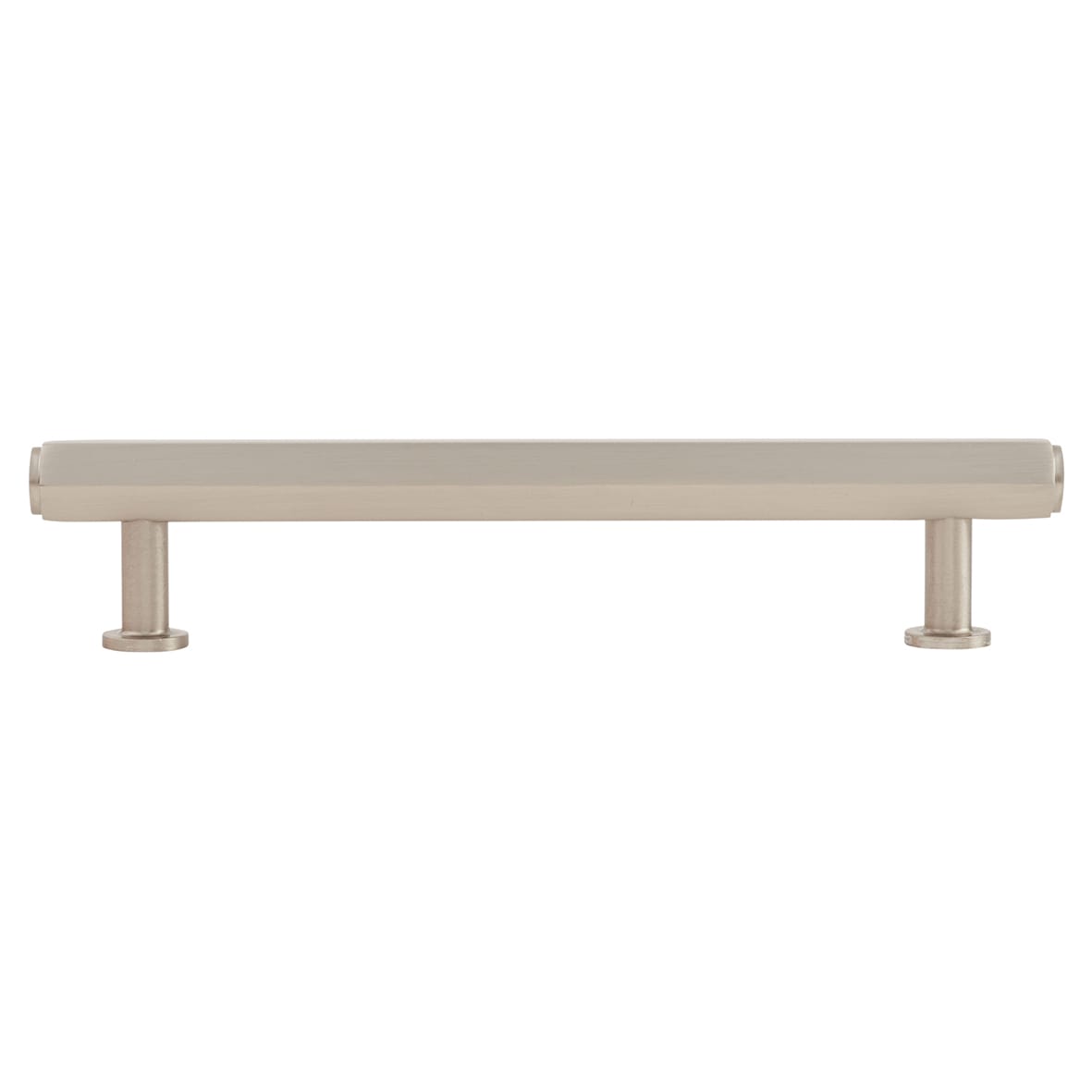Vesper Hex 14mm T-Bar Cabinet Pull Handle - 128mm Centres - Satin Nickel - view 2