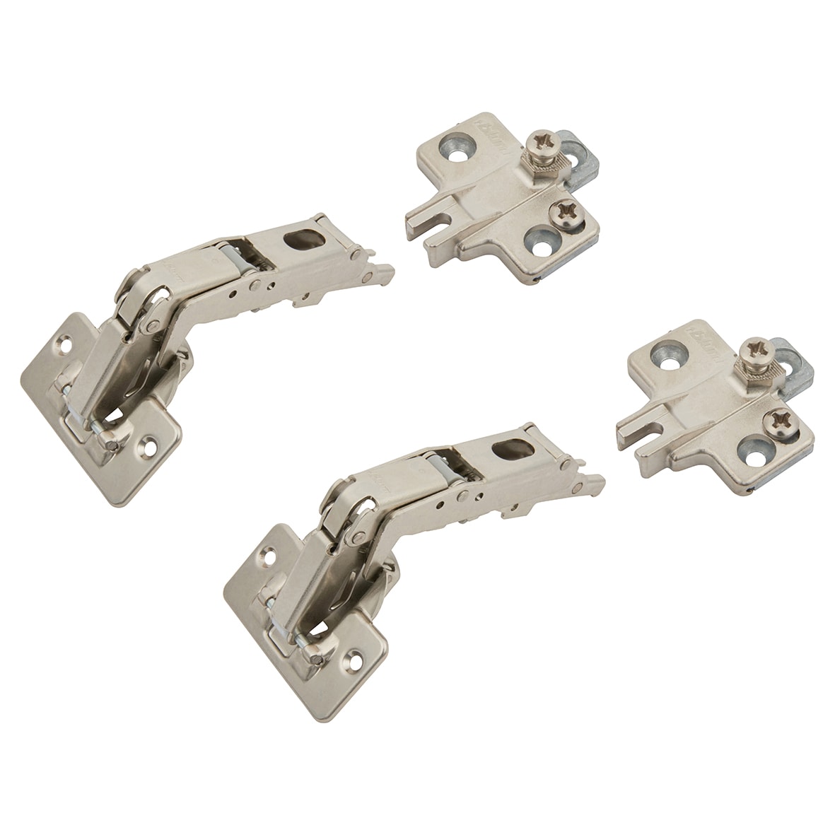 Slide On MODUL Cabinet Hinge Pack - 170° - Sprung - Overlay - Zinc Plated - Pair - view 2