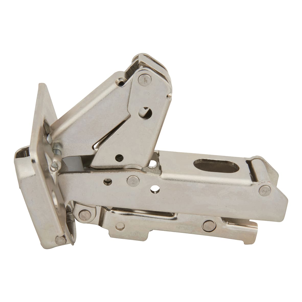 Slide On MODUL Cabinet Hinge Pack - 170° - Sprung - Overlay - Zinc Plated - Pair - view 3