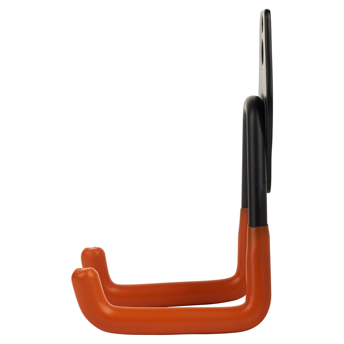 Tubular Garage and Shed Double Storage Hook - 70mm Depth - Black & Orange - view 2