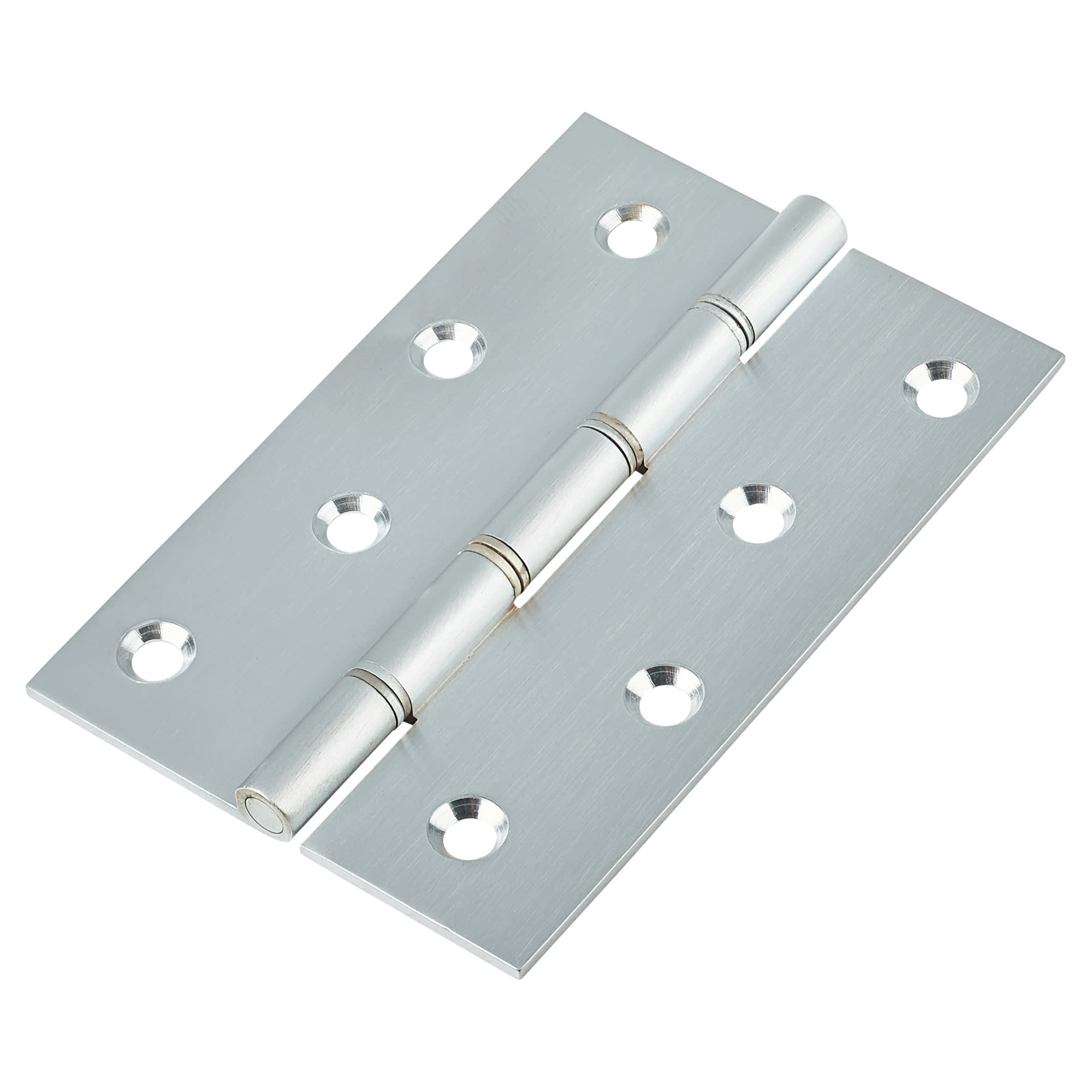 Double Phosphor Bronze Washered Butt Door Hinge - 100 x 67 x 2.2mm - Satin Chrome - Pair - view 2