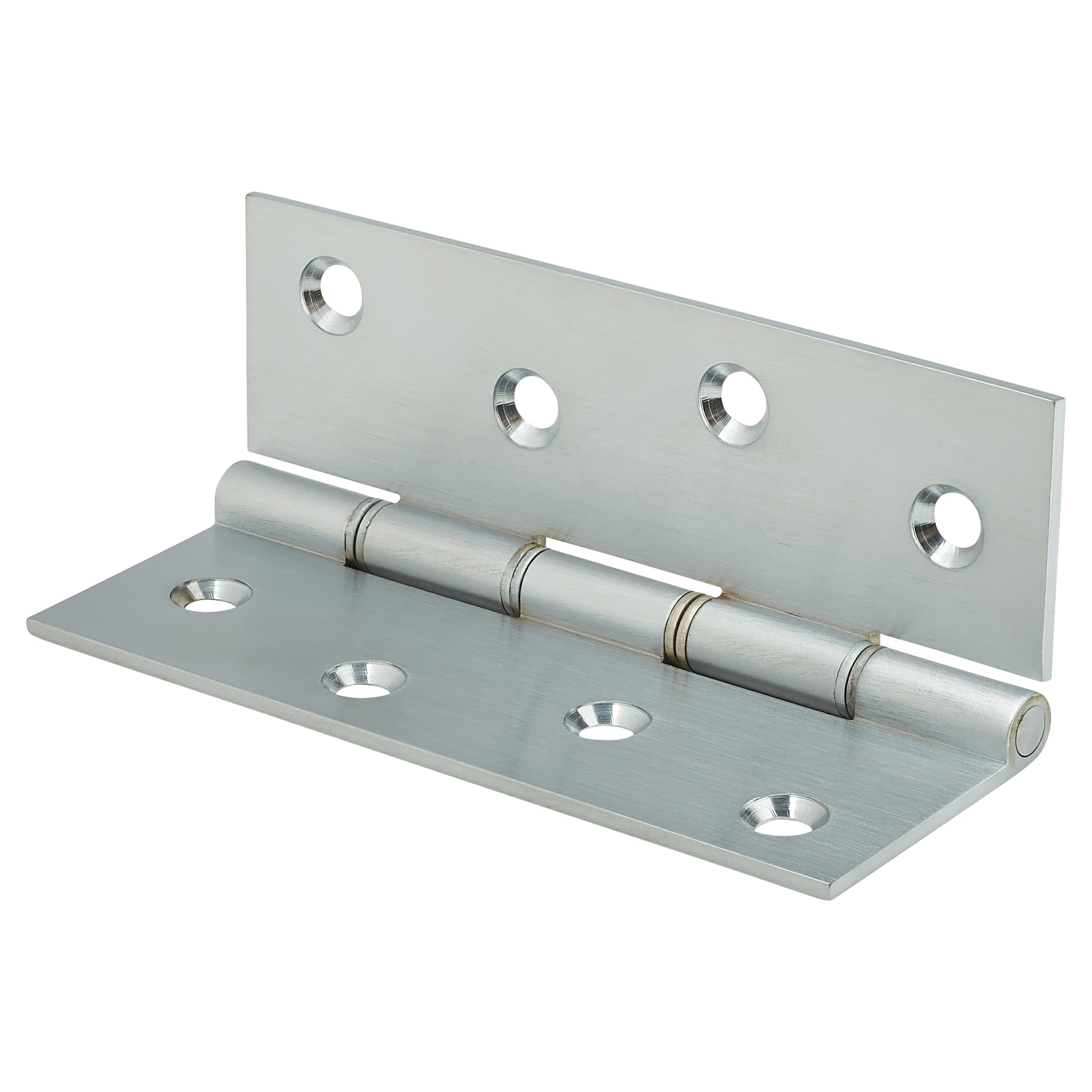 Double Phosphor Bronze Washered Butt Door Hinge - 100 x 67 x 2.2mm - Satin Chrome - Pair - view 3
