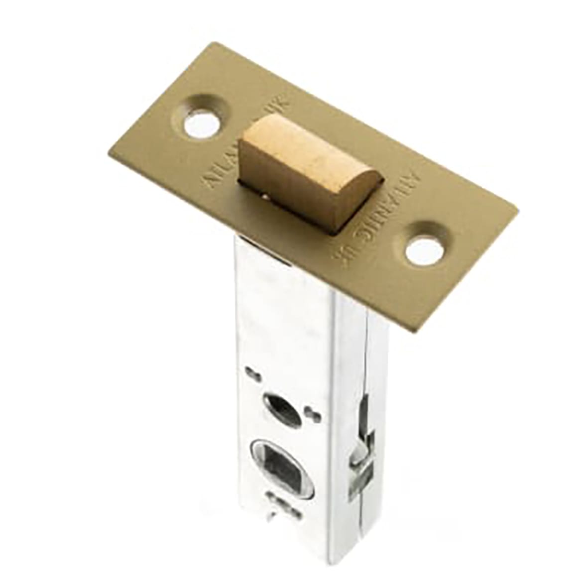 Bolt Through Bathroom Lock - 65mm Case - 44mm Backset - Satin Brass - view 2