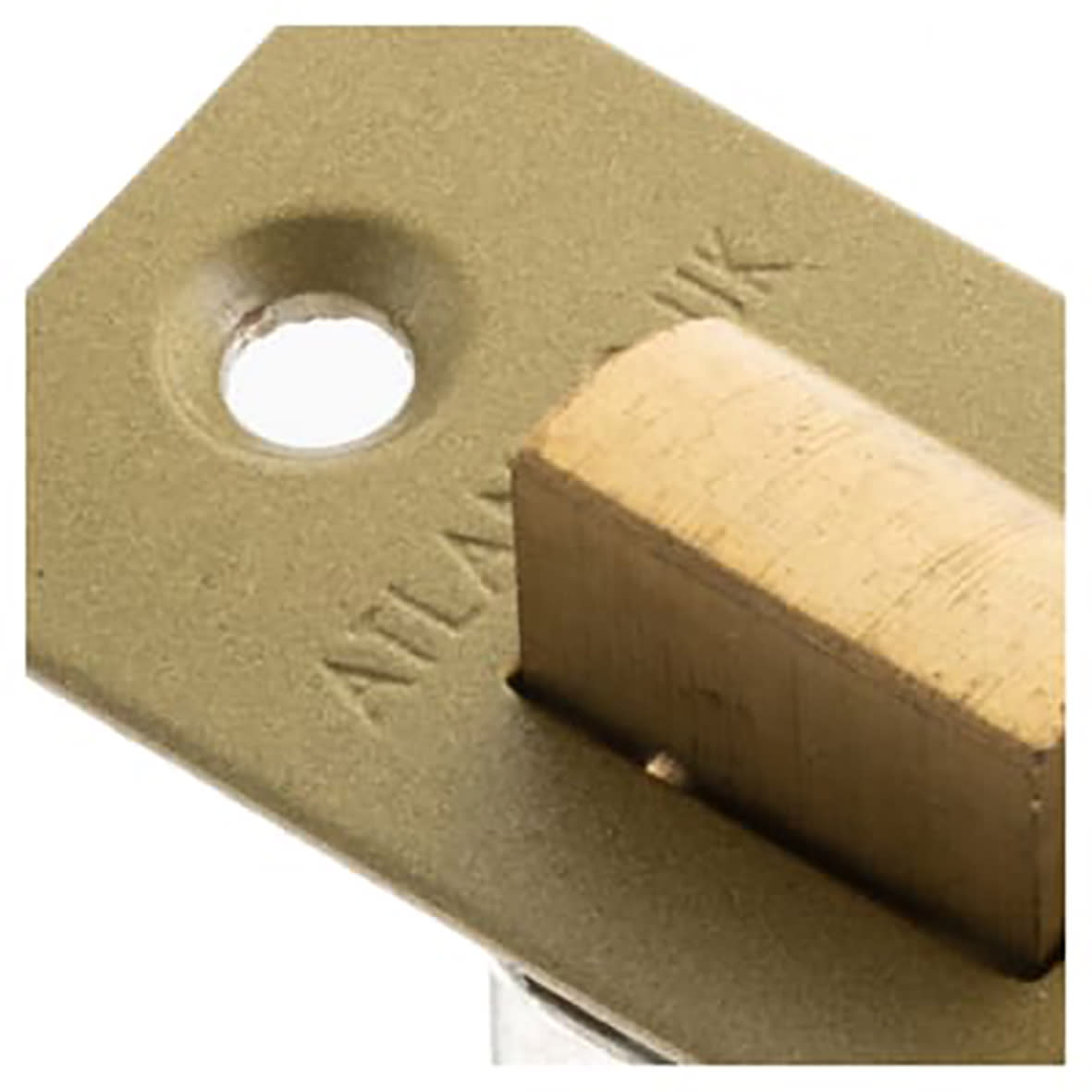 Bolt Through Bathroom Lock - 65mm Case - 44mm Backset - Satin Brass - view 4