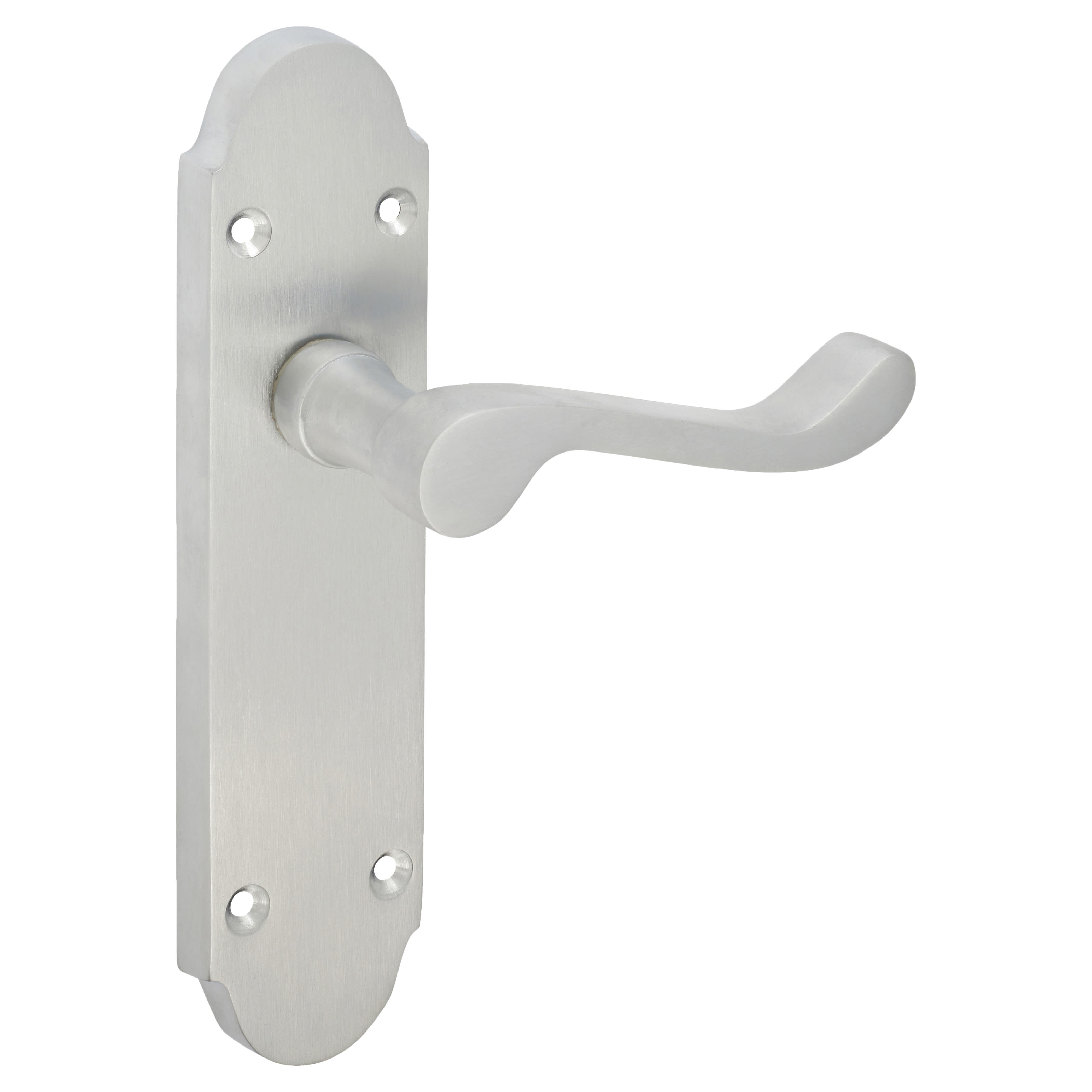 Satin Chrome Victorian Summer Scroll Latch Door Handles - 168 x 40mm - view 4