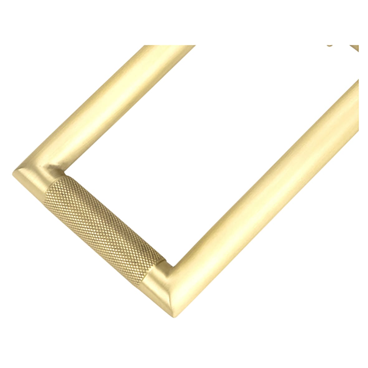 Brompton Rectangular Knurled Door Knocker - Satin Brass - 145 x 90mm - view 4