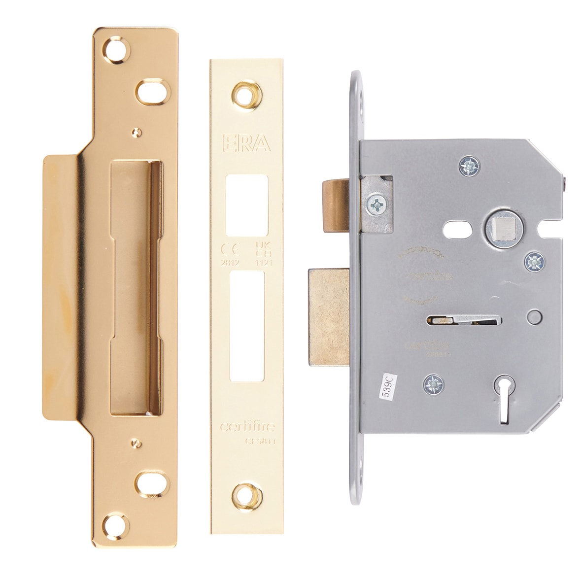 Viscount Bolt Through 5 Lever Sashlock - 76mm Case - 56mm Backset - Polished Brass - view 2