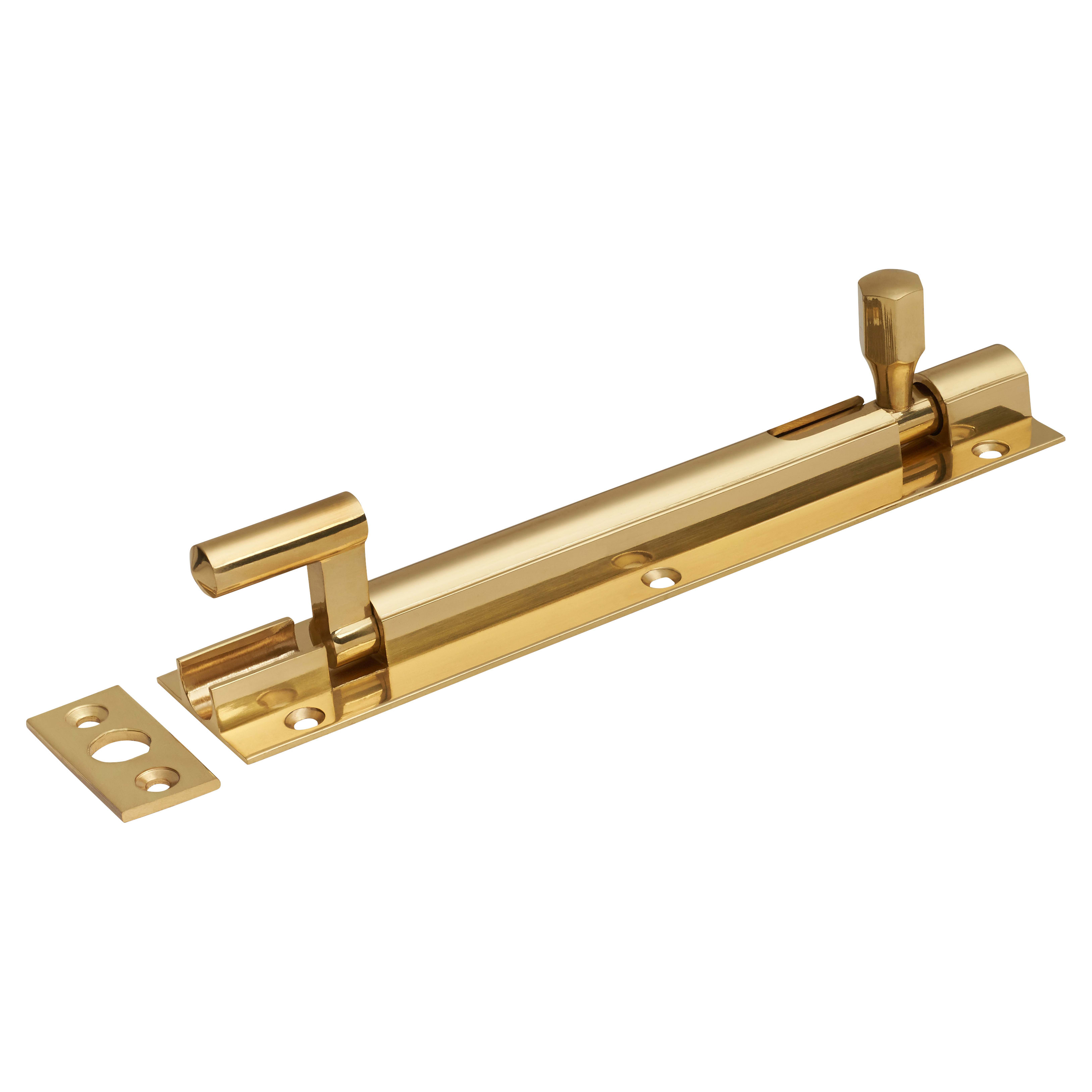 Polished Brass Necked Barrel Bolt - 150 x 32mm - view 2