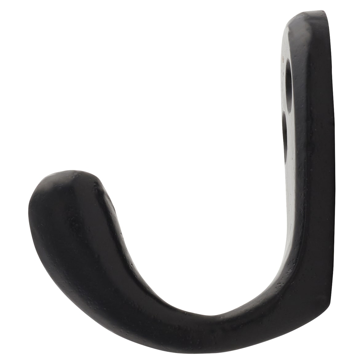 Victorian Single Coat Hook - 44 x 23mm - Epoxy Black - view 2