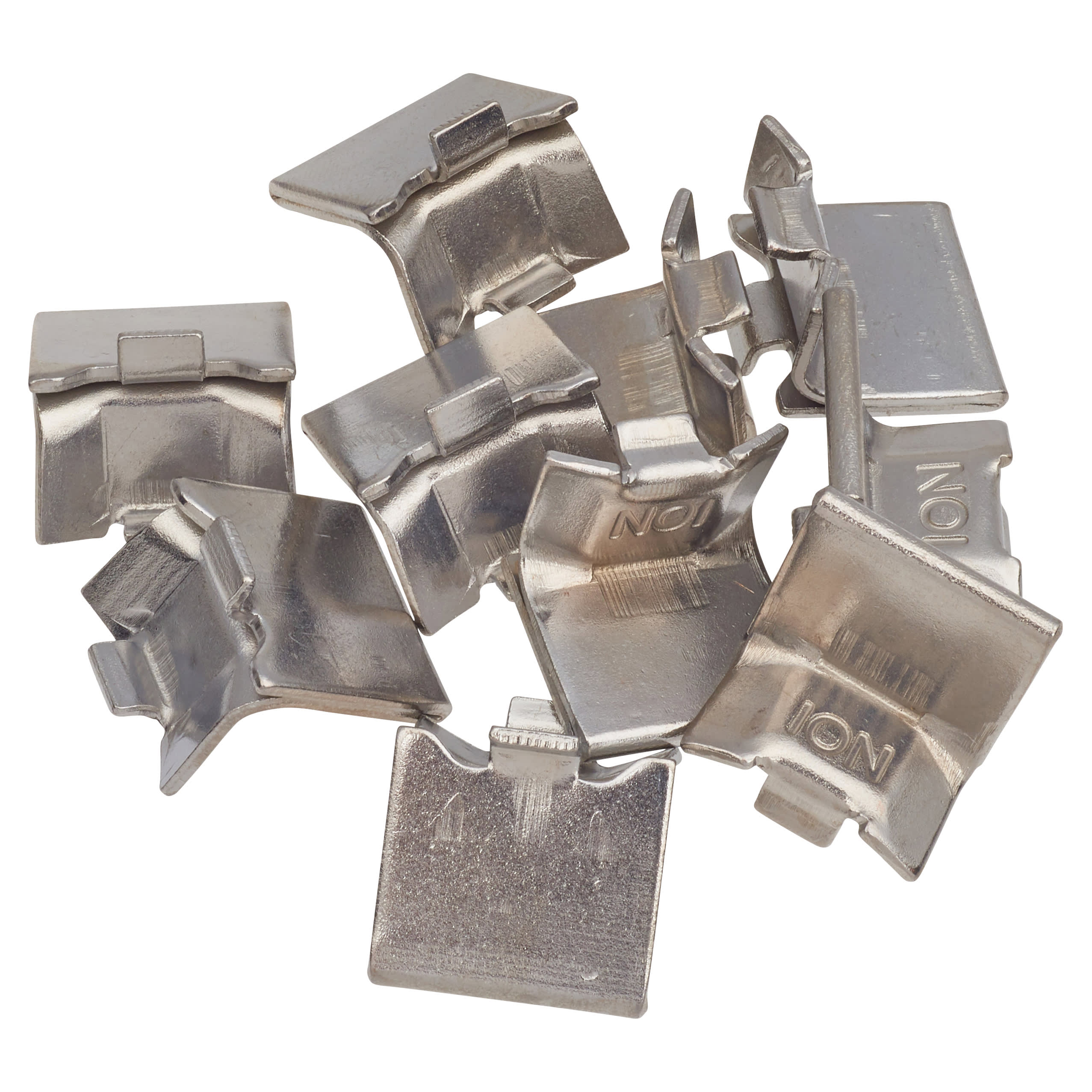 Heavy Duty Raised Bookcase Clip - Satin Chrome Plated - Pack of 10 - view 4