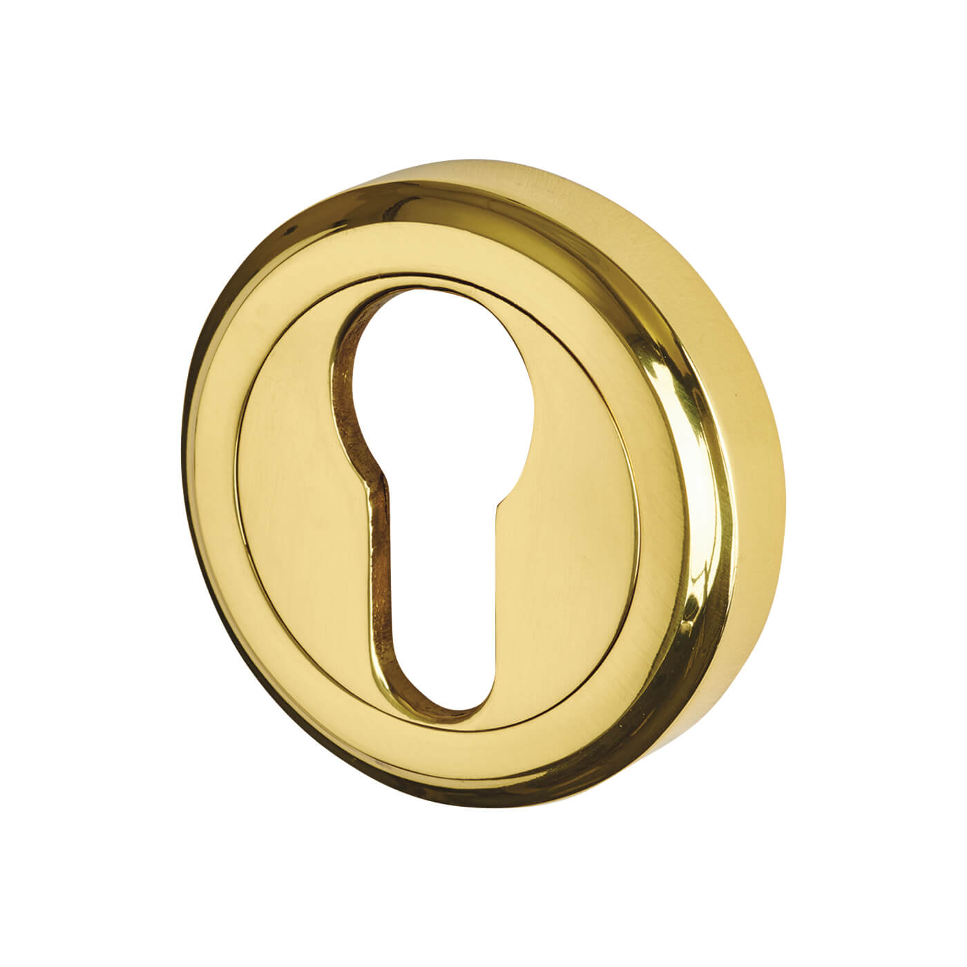 Marcus Escutcheon - 48mm Diameter - Euro - Polished Brass - view 2
