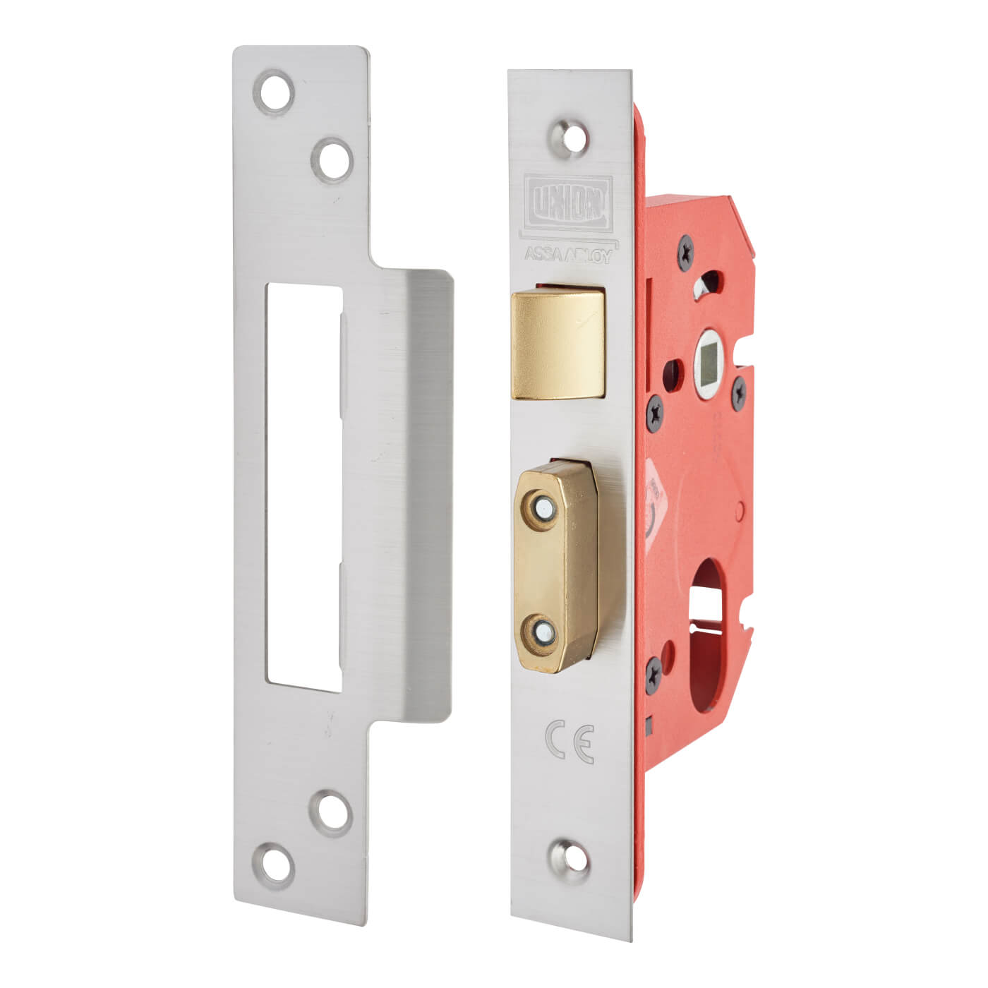 22OVS StrongBOLT Bolt Through Oval Profile Sashlock - 81mm Case - 57mm Backset - Satin Stainless - view 2