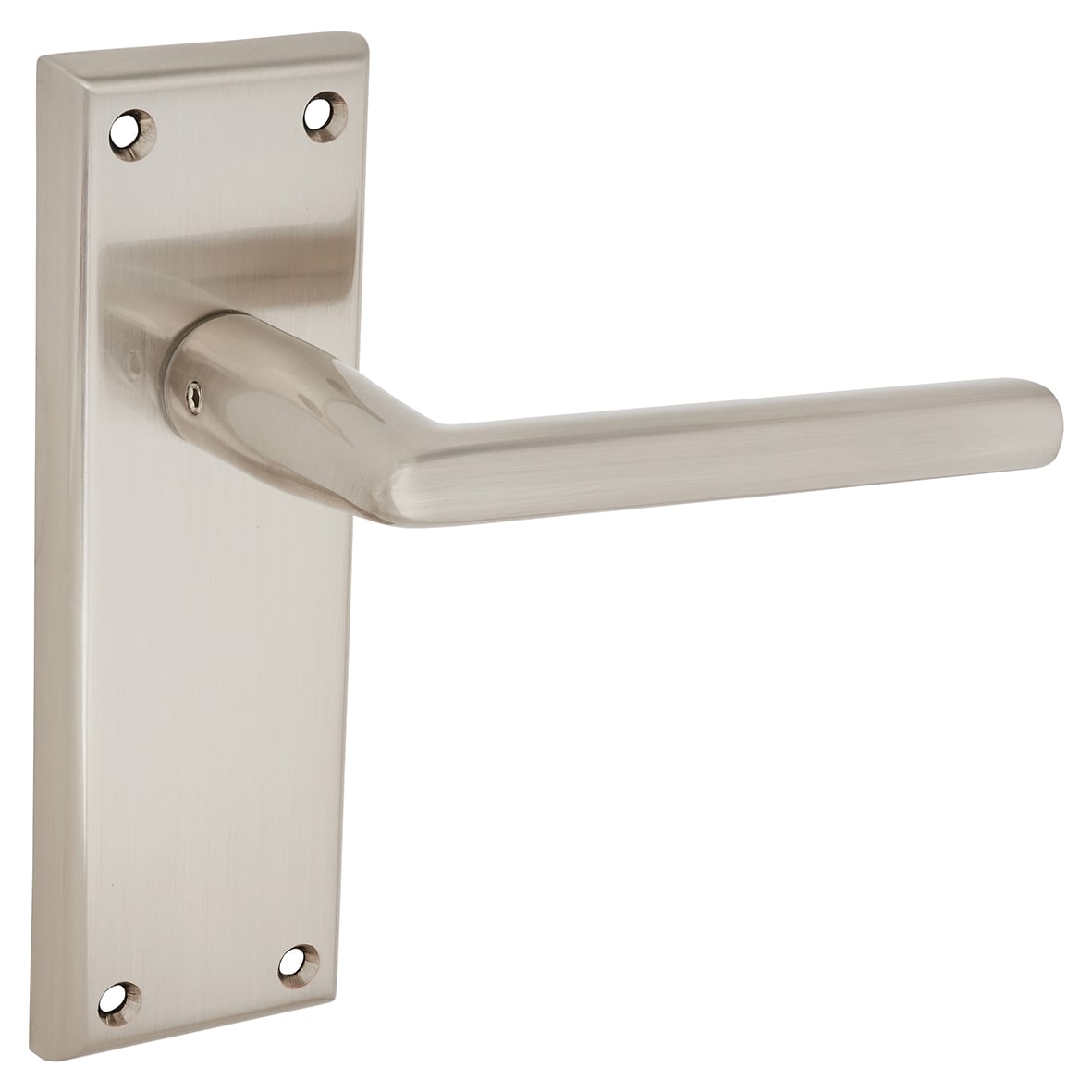 Brass Satin Nickel Latch Door Handles - Dieci Range - 150 x 50mm - view 2