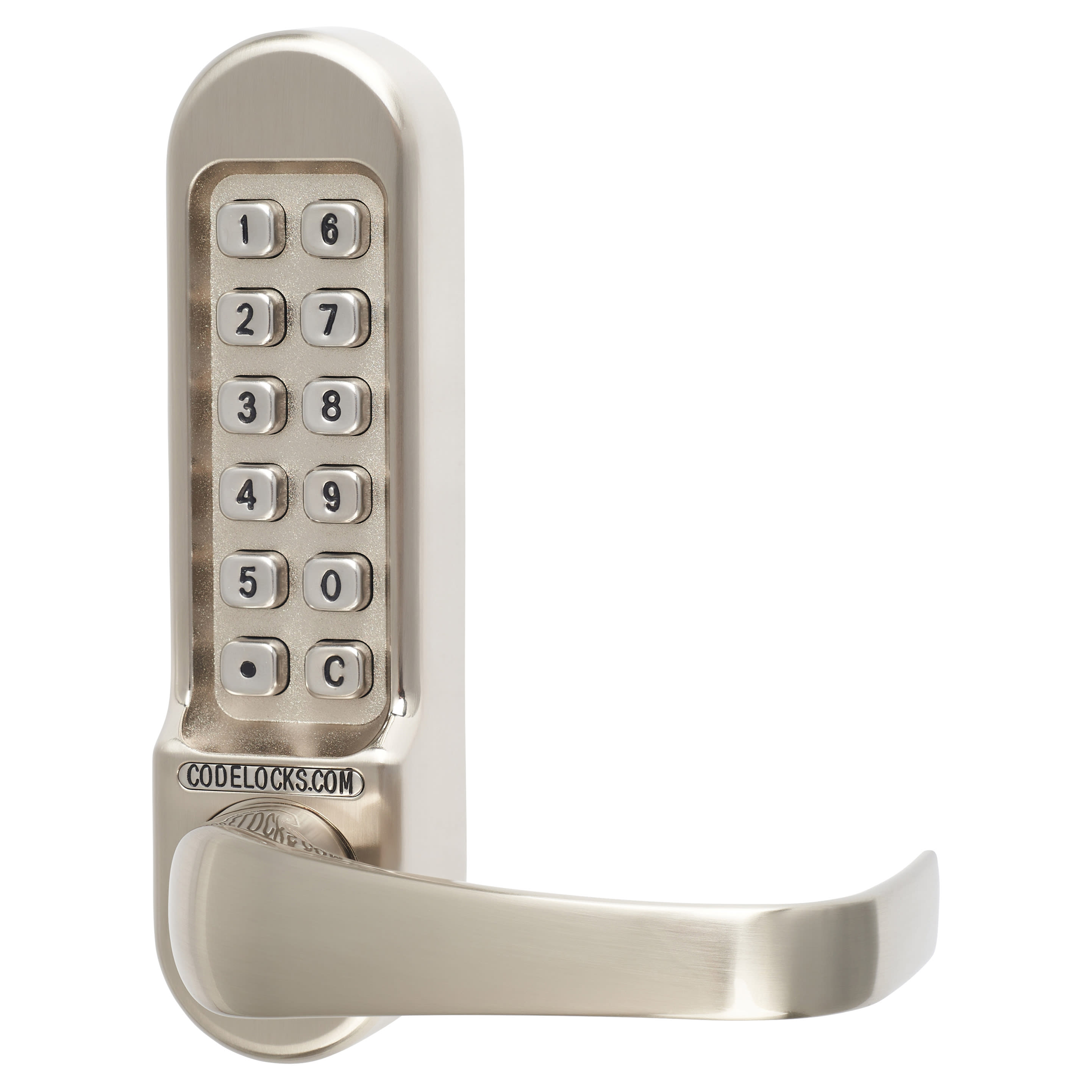 Push Button Code Lock and Euro Lock with Key Override - Code Free - Stainless Steel - view 3