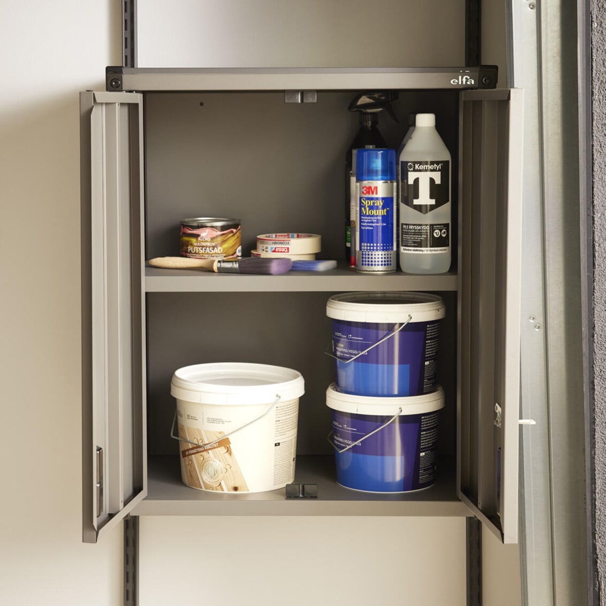 Garage+ Storage Top Track System - Spare Upper Cabinet Shelf - 546 x 247 x 24mm - Matt Grey - view 2