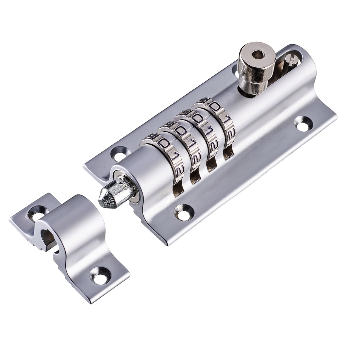 Combination Bolt - 125mm Length - Satin Chrome - view 2
