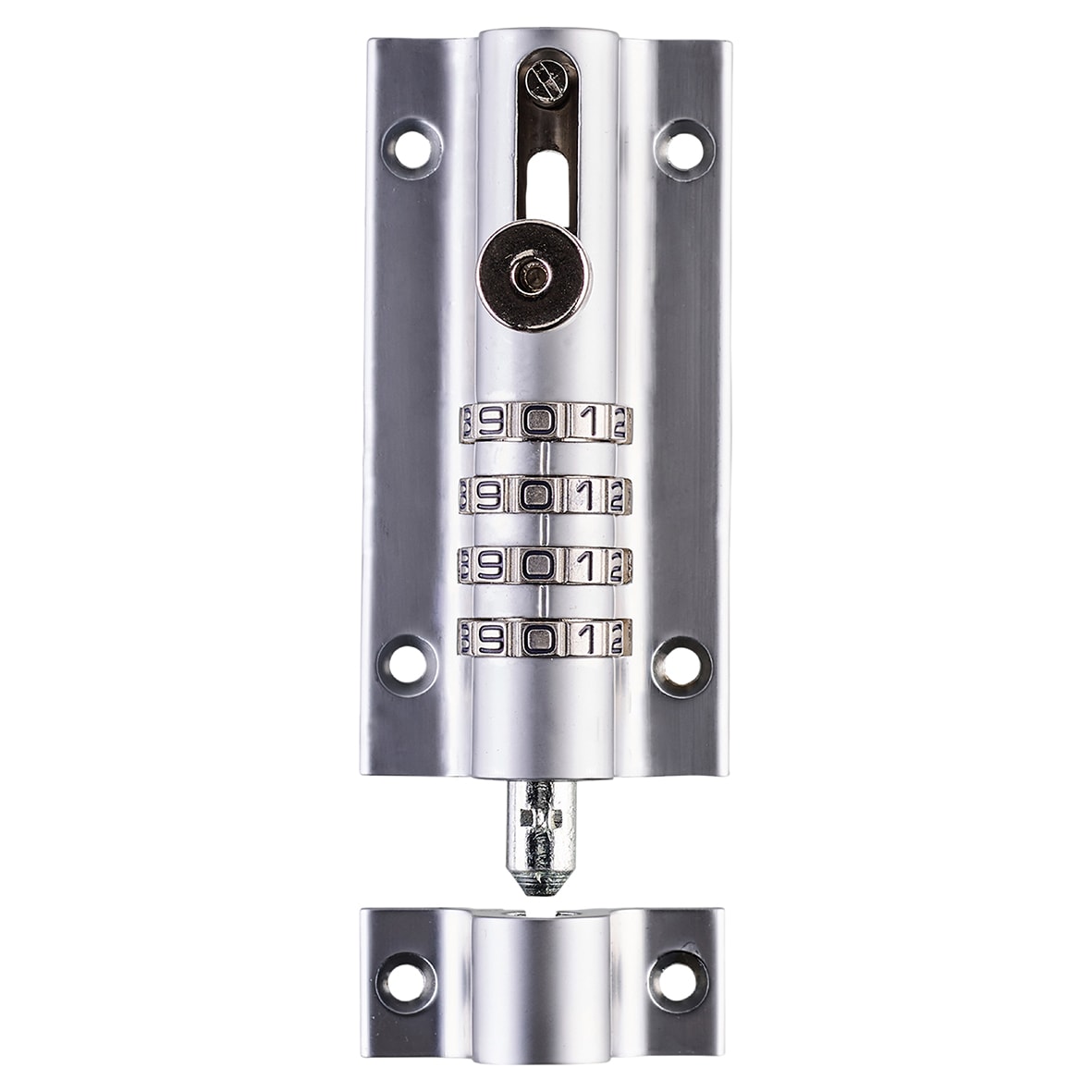 Combination Bolt - 125mm Length - Satin Chrome - view 3