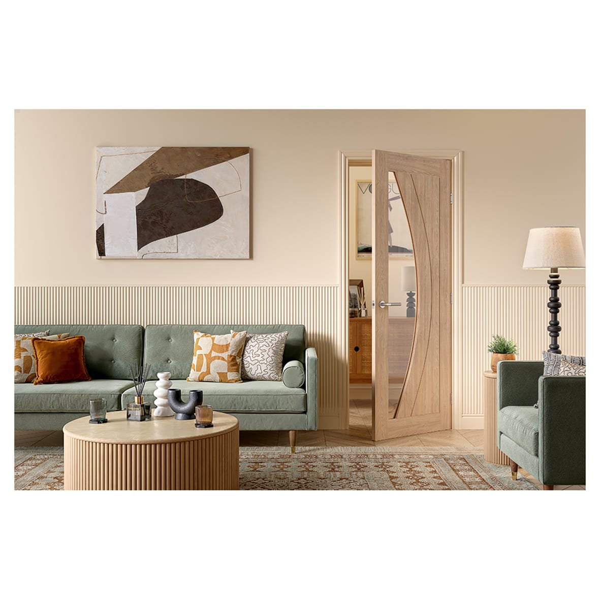 Cropley Stepped Round Cabinet Knob - 30mm Diameter - Satin Brass - view 2