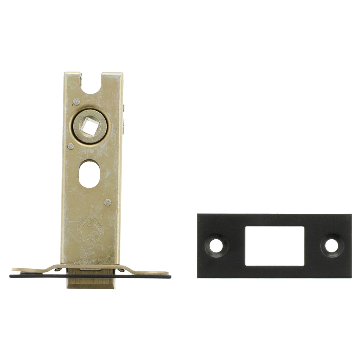 Fire-Rated Bolt Through Tubular Bathroom Deadbolt - 78mm Case - 57mm Backset - Square - Matt Black - view 4