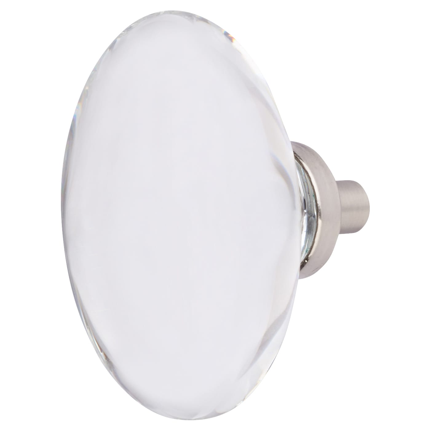 Globe Glass Cabinet Knob - 44mm Diameter - Satin Nickel - view 2