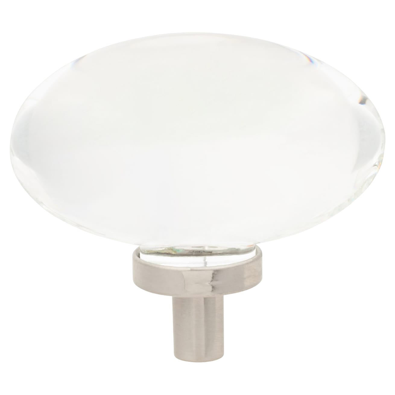 Globe Glass Cabinet Knob - 44mm Diameter - Satin Nickel - view 3
