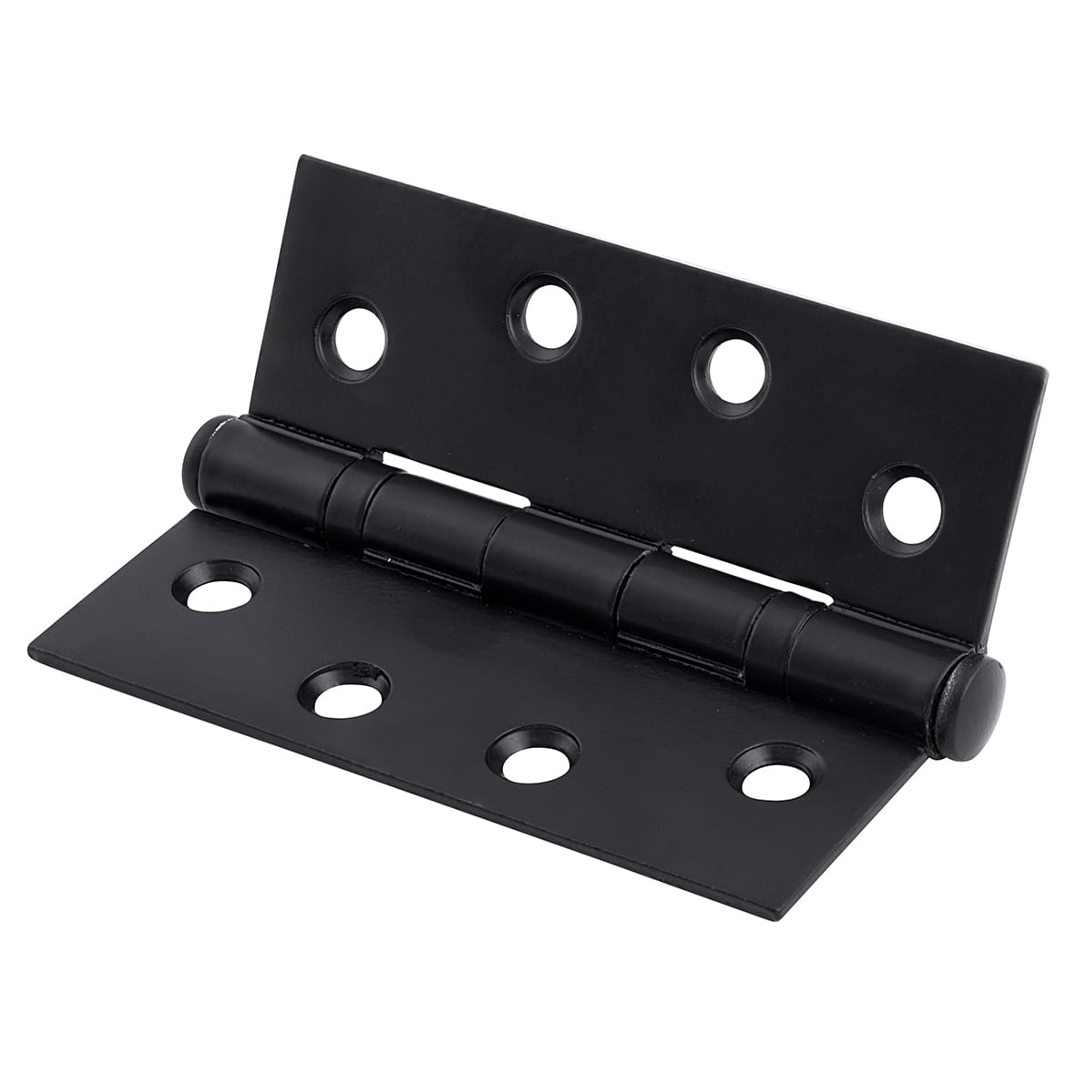 Twin Ball Bearing Butt Door Hinge - 100 x 75 x 2mm - Matt Black - Pair - view 2
