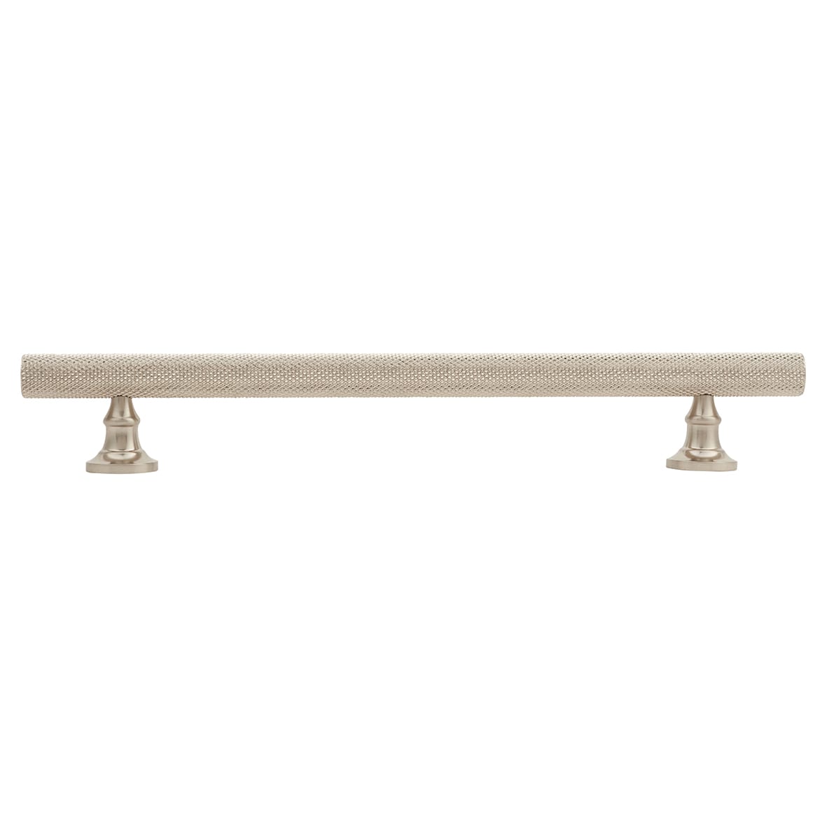 York 12mm Knurled T-Bar Cabinet Pull Handle - 160mm Centres - Satin Nickel - view 2