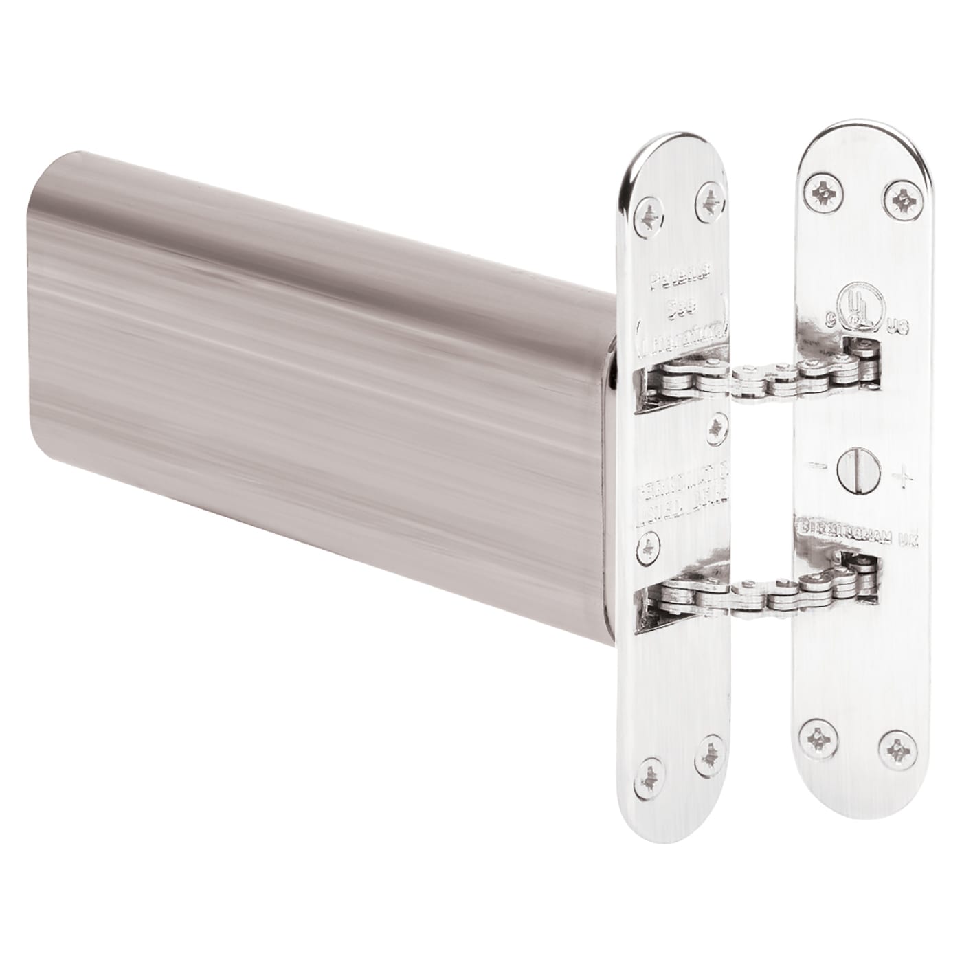 Perkomatic R85 Hydraulic Concealed Chain Door Closer - Radius Plate - Satin Chrome - view 2