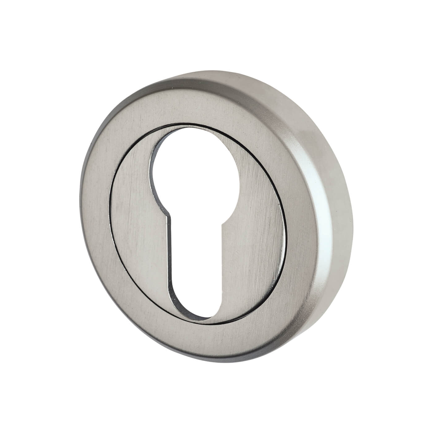 Brass Escutcheon - 50mm Diameter - Euro - Satin Chrome - view 2