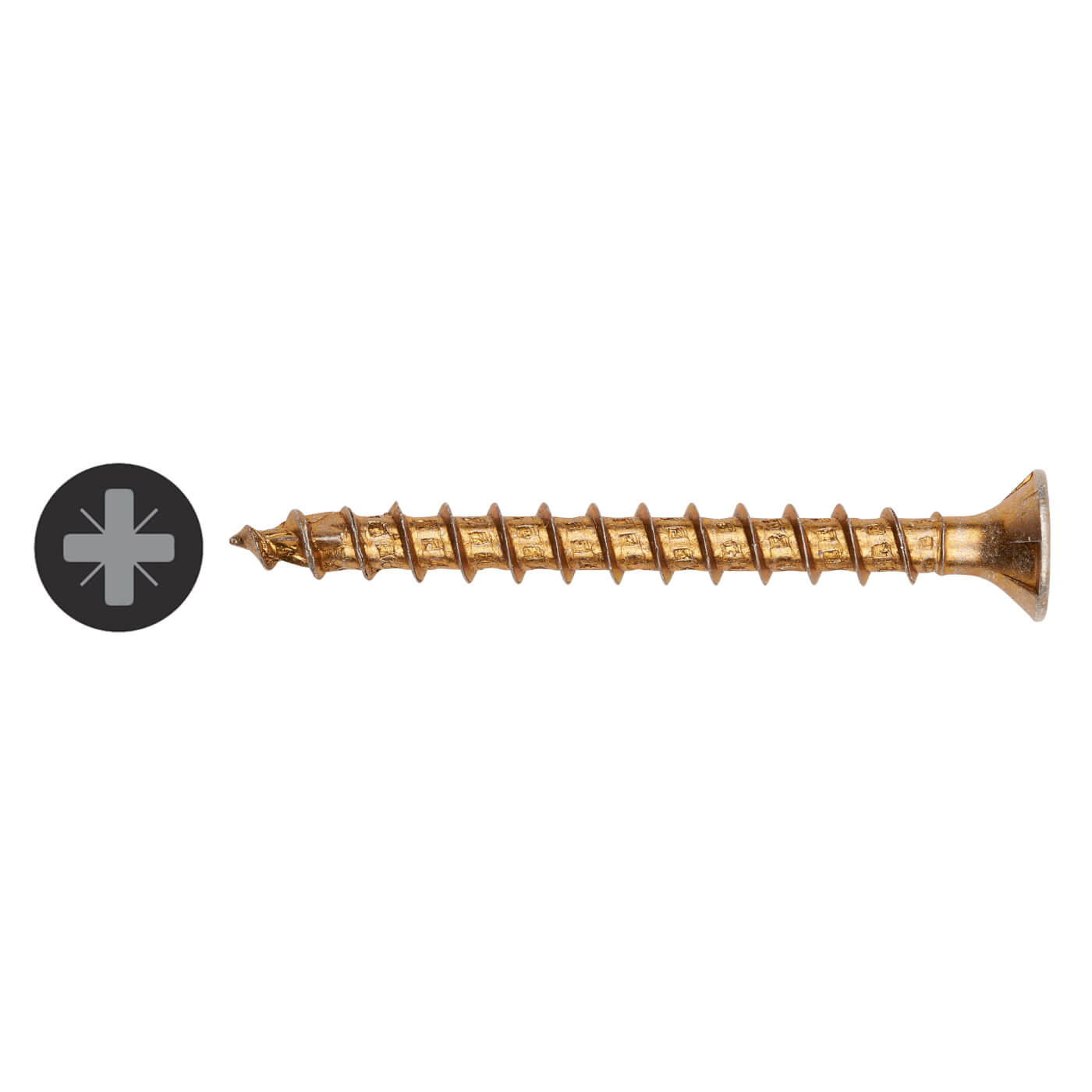 Yellox Pozi Countersunk Wood Screws Value Pack - 5.0 x 50mm - Yellow Zinc - Pack of 500 - view 3