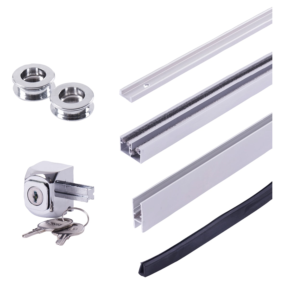 Hatch Sliding Glass Door Kit - 1500mm Track - 6mm Glass - 20kg Max Door Weight - view 3