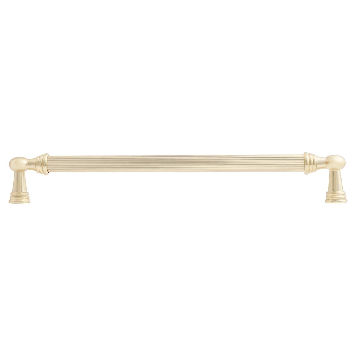 Whitby Lines 10mm T-Bar Cabinet Pull Handle - 224mm Centres - Satin Brass - view 2