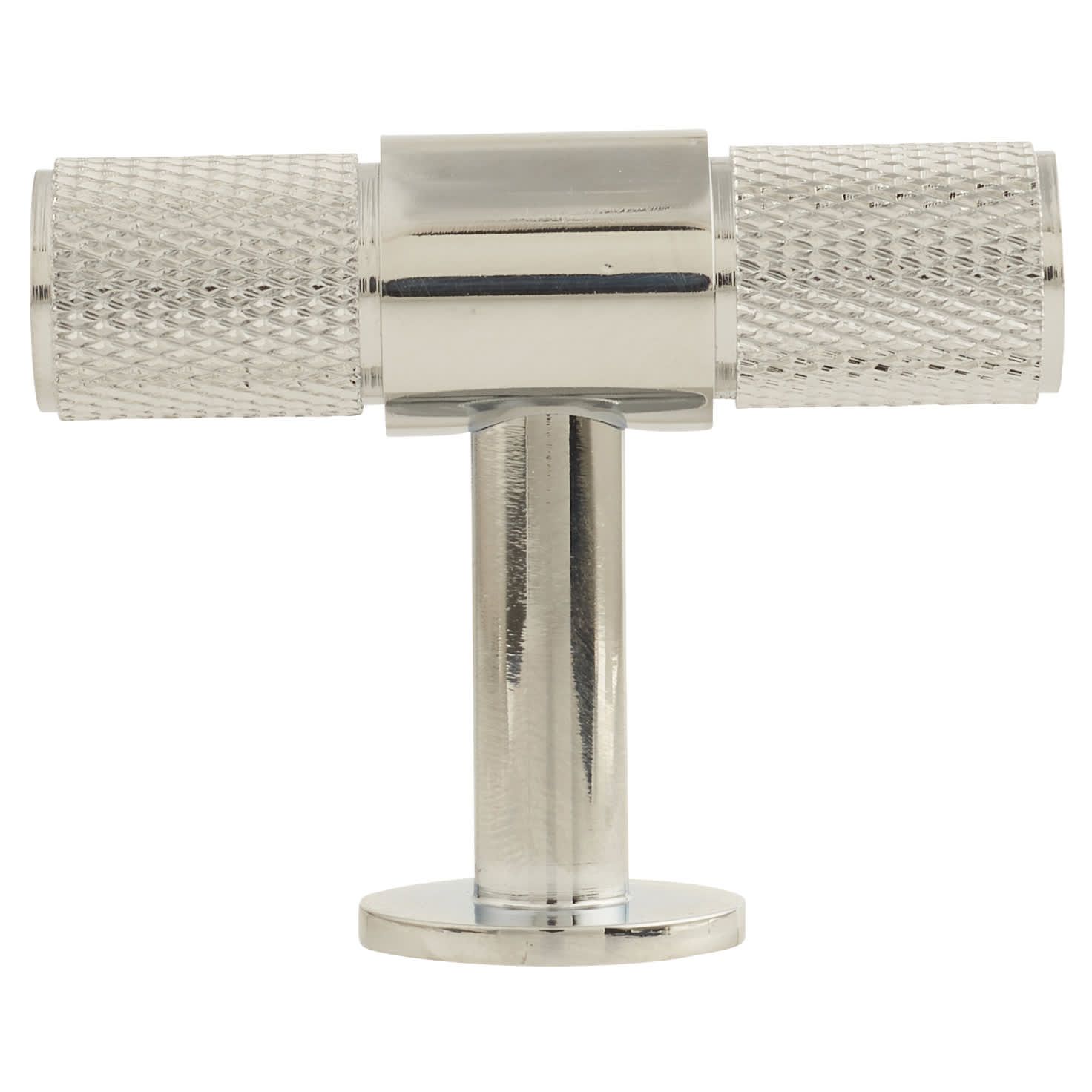 13mm Knurled T-Bar Cabinet Knob - 50 x 40mm - Polished Chrome - view 2