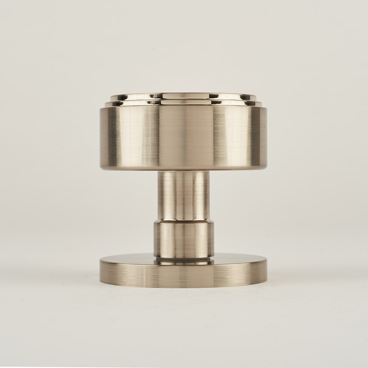 Satin Nickel Step Mortice Door Knob - 60mm Rose Diameter - view 3