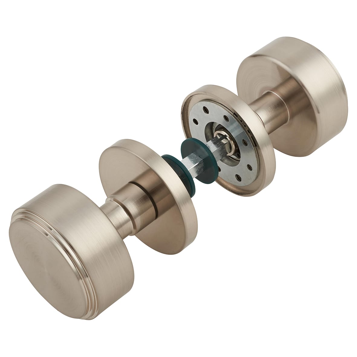Satin Nickel Step Mortice Door Knob - 60mm Rose Diameter - view 4