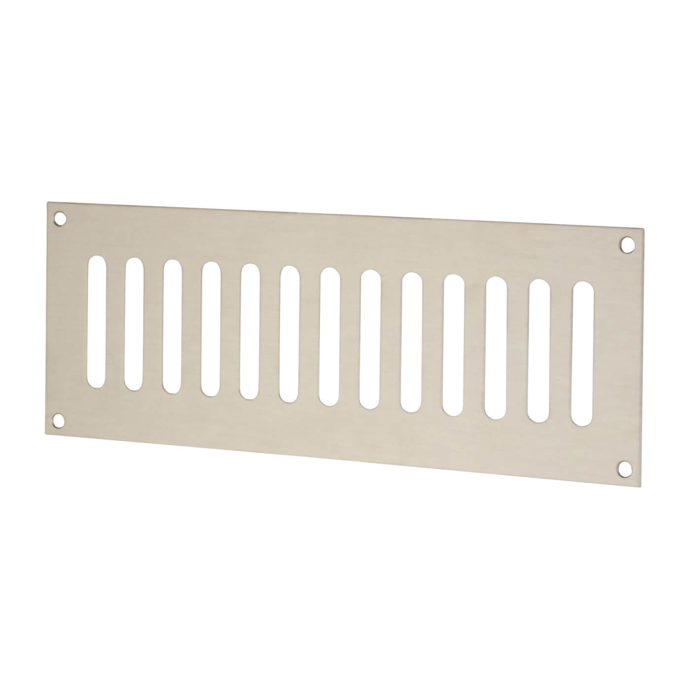 Plain Slotted Vent - 242 x 89mm - 4370mm² Free Air Flow - Satin Stainless Steel - view 2