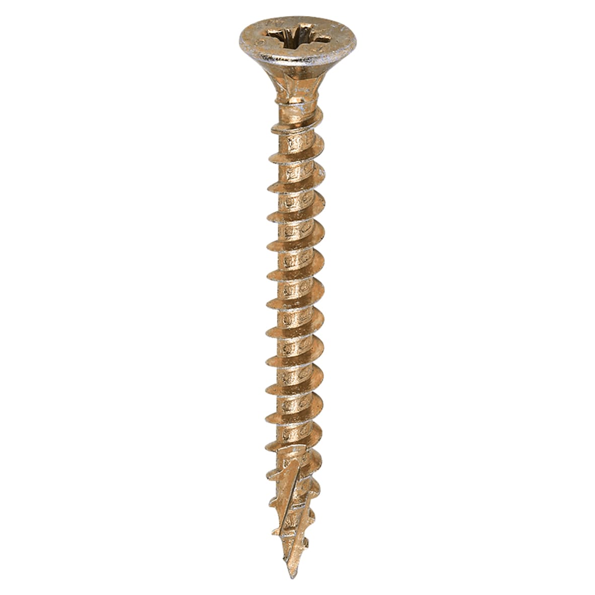 C2 Strong-Fix Pozi Double Countersunk Wood Screws - 5.0 x 50mm - Yellow Zinc - Pack of 200 - view 2