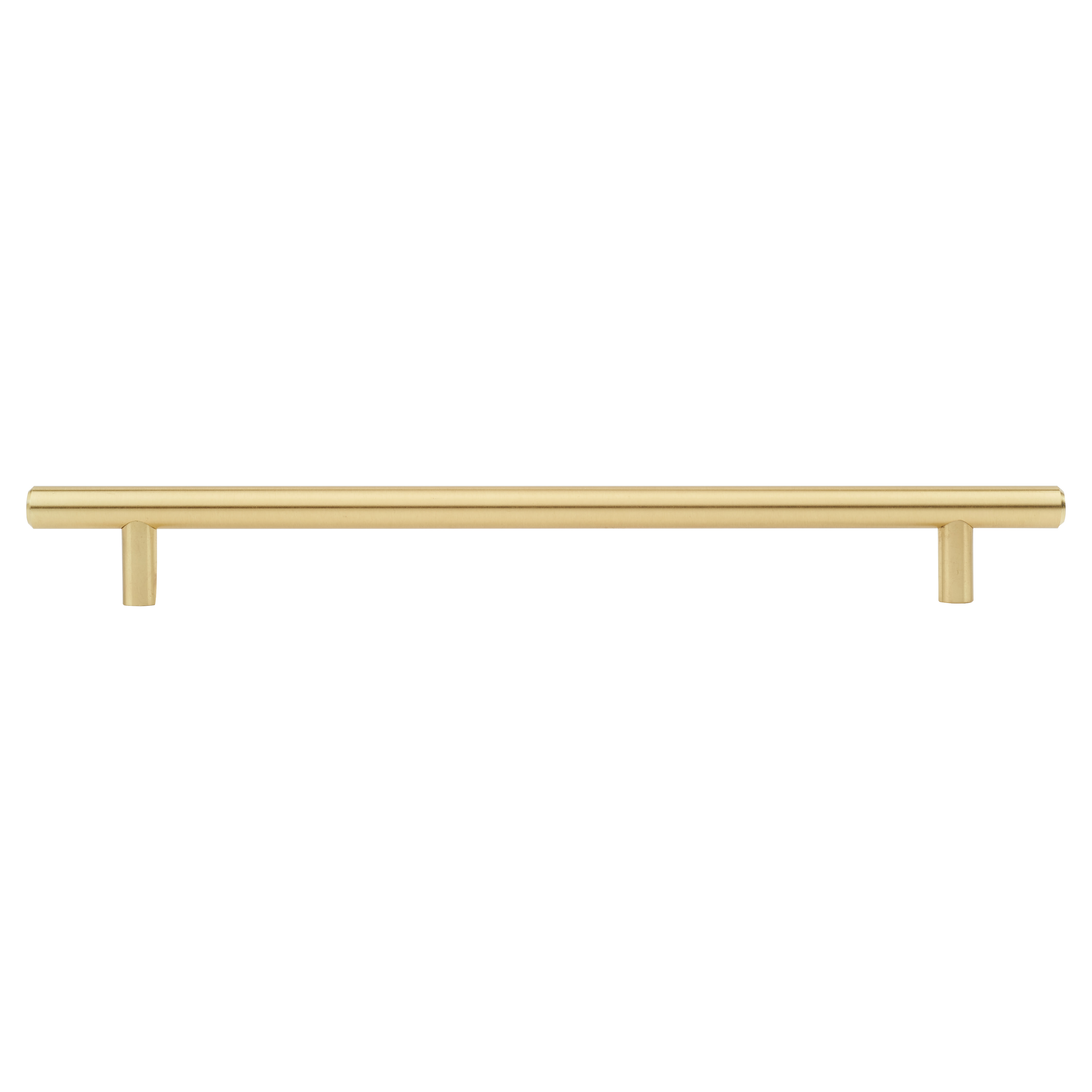 12mm T-Bar Cabinet Pull Handle - 224mm Centres - Satin Brass - view 2