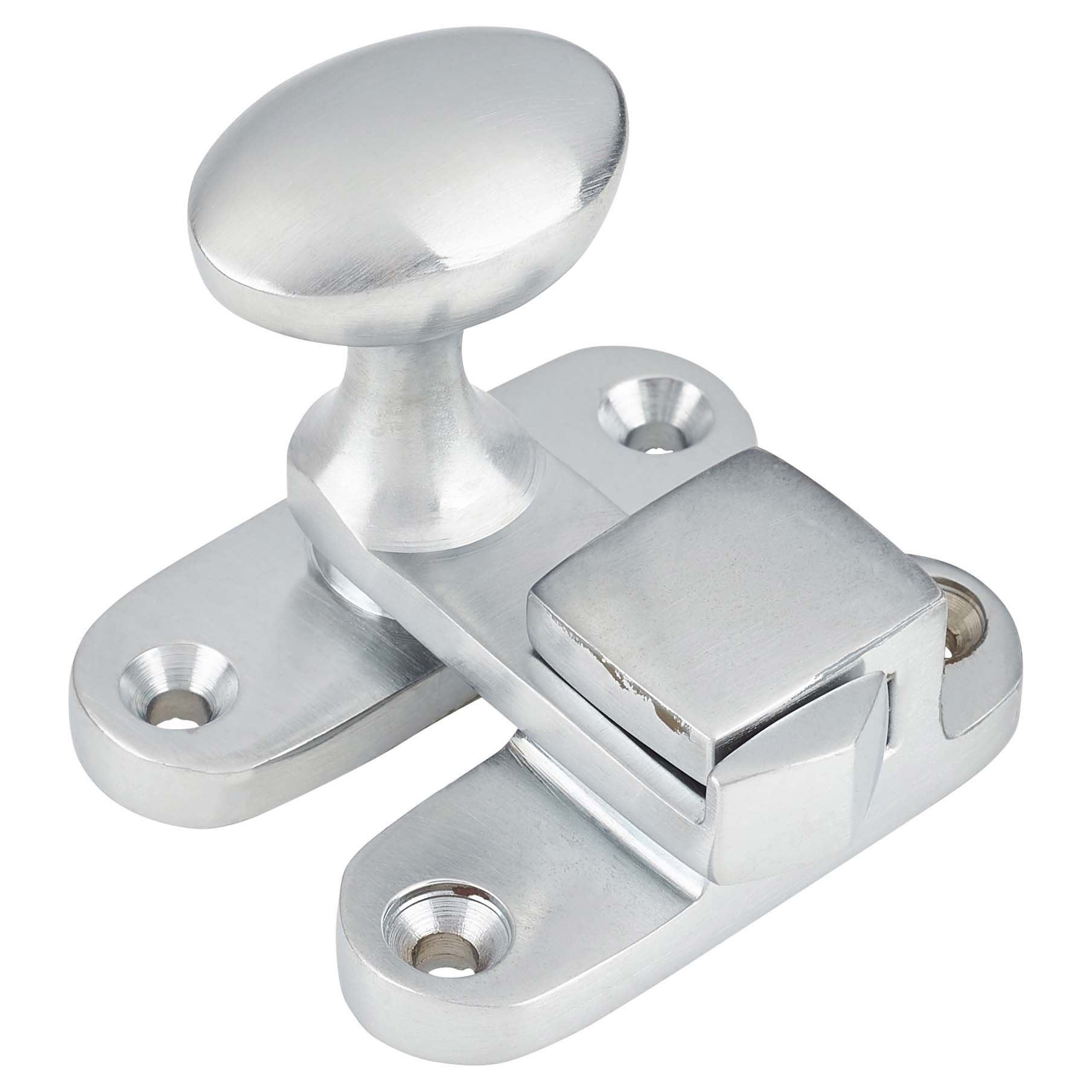 Throw Over Latch - 67 x 18 x 43mm - Satin Chrome - view 2