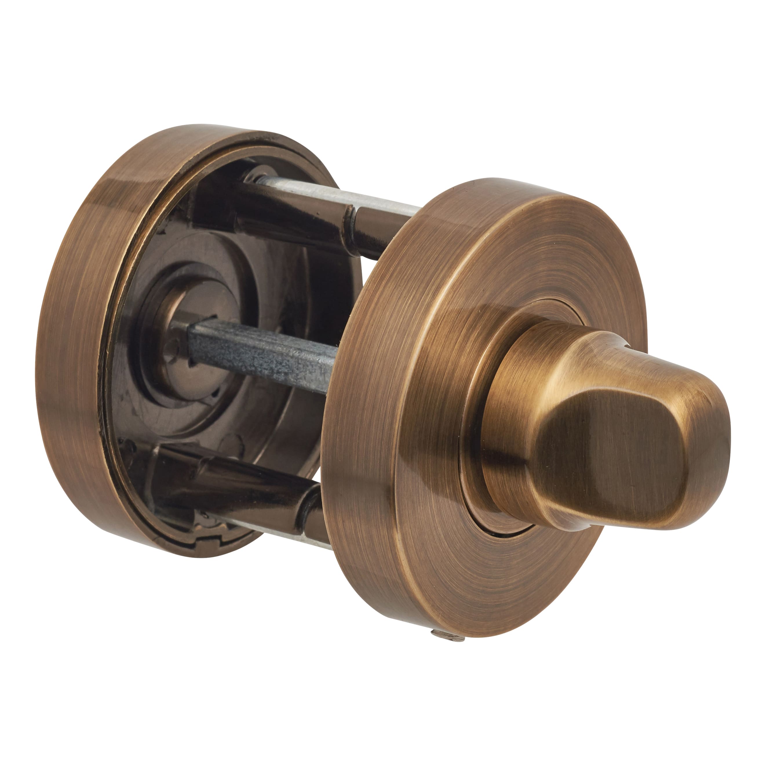 Bathroom Turn & Release - 52mm Diameter - Antique Brass - view 3