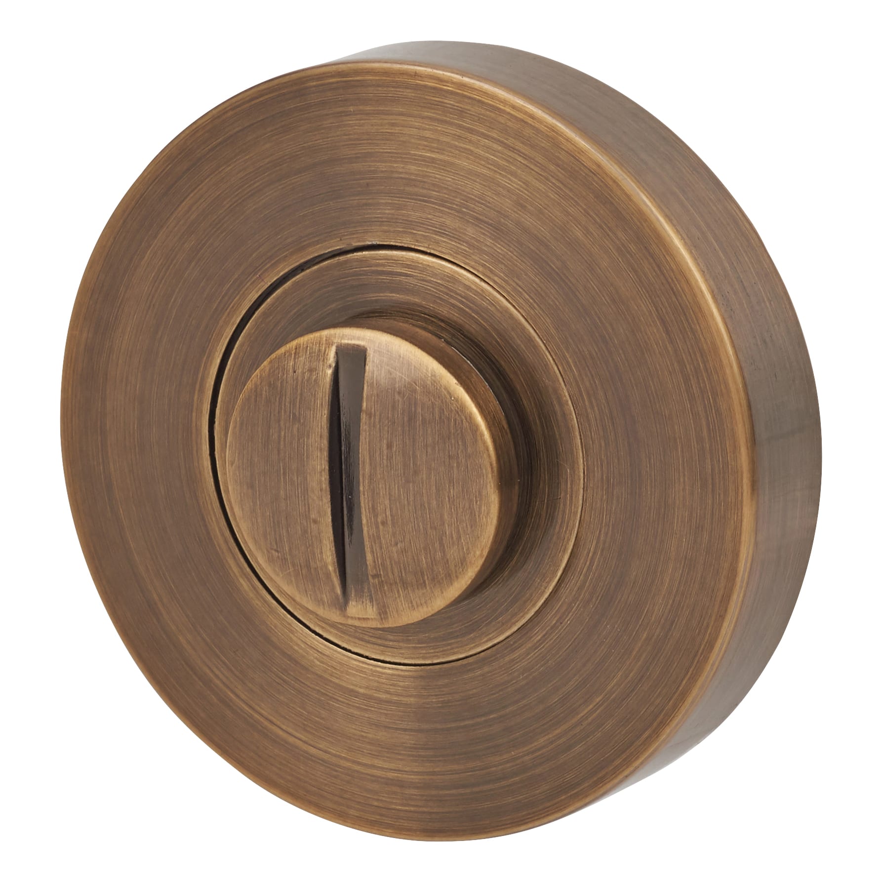 Bathroom Turn & Release - 52mm Diameter - Antique Brass - view 4