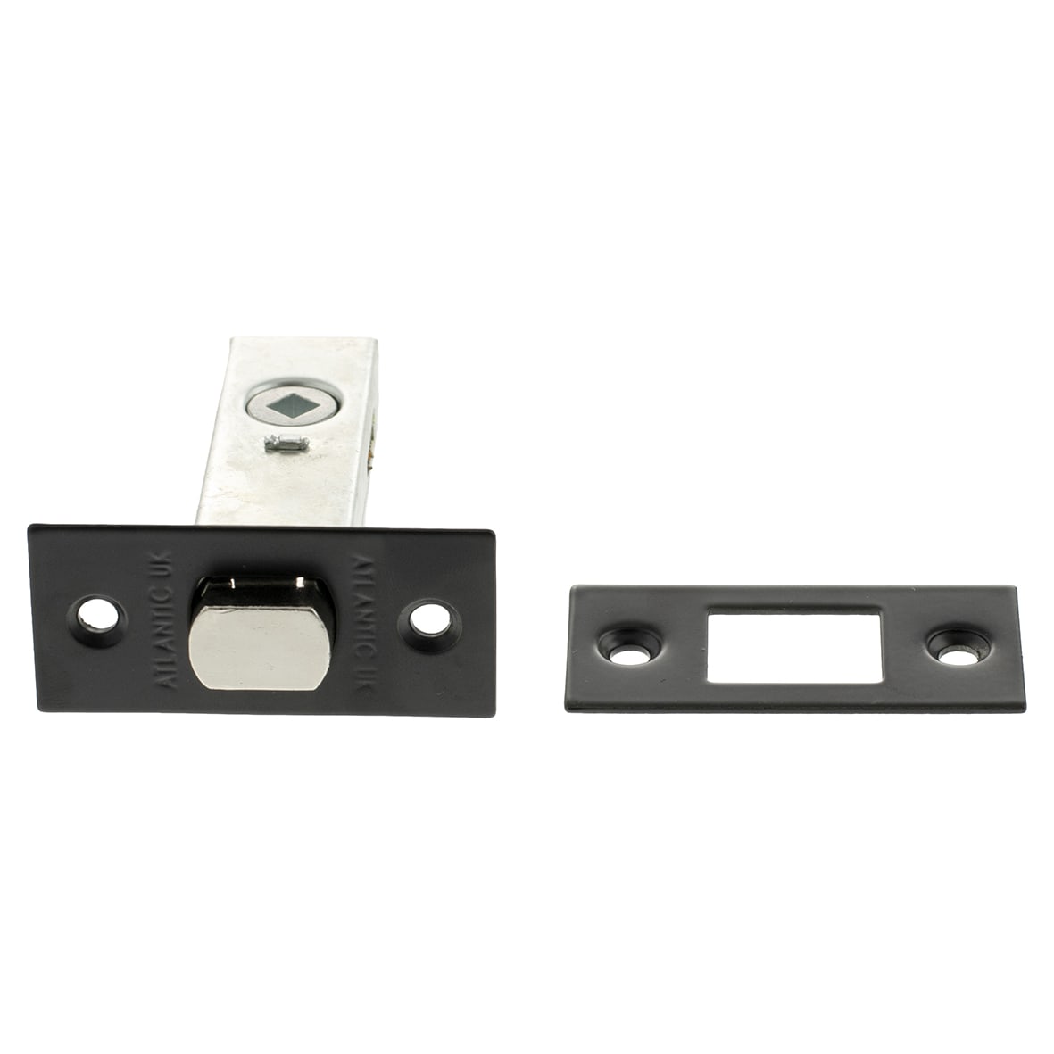 5mm Tubular Bathroom Deadbolt - 63mm Case - 45mm Backset - Square - Matt Black - view 3
