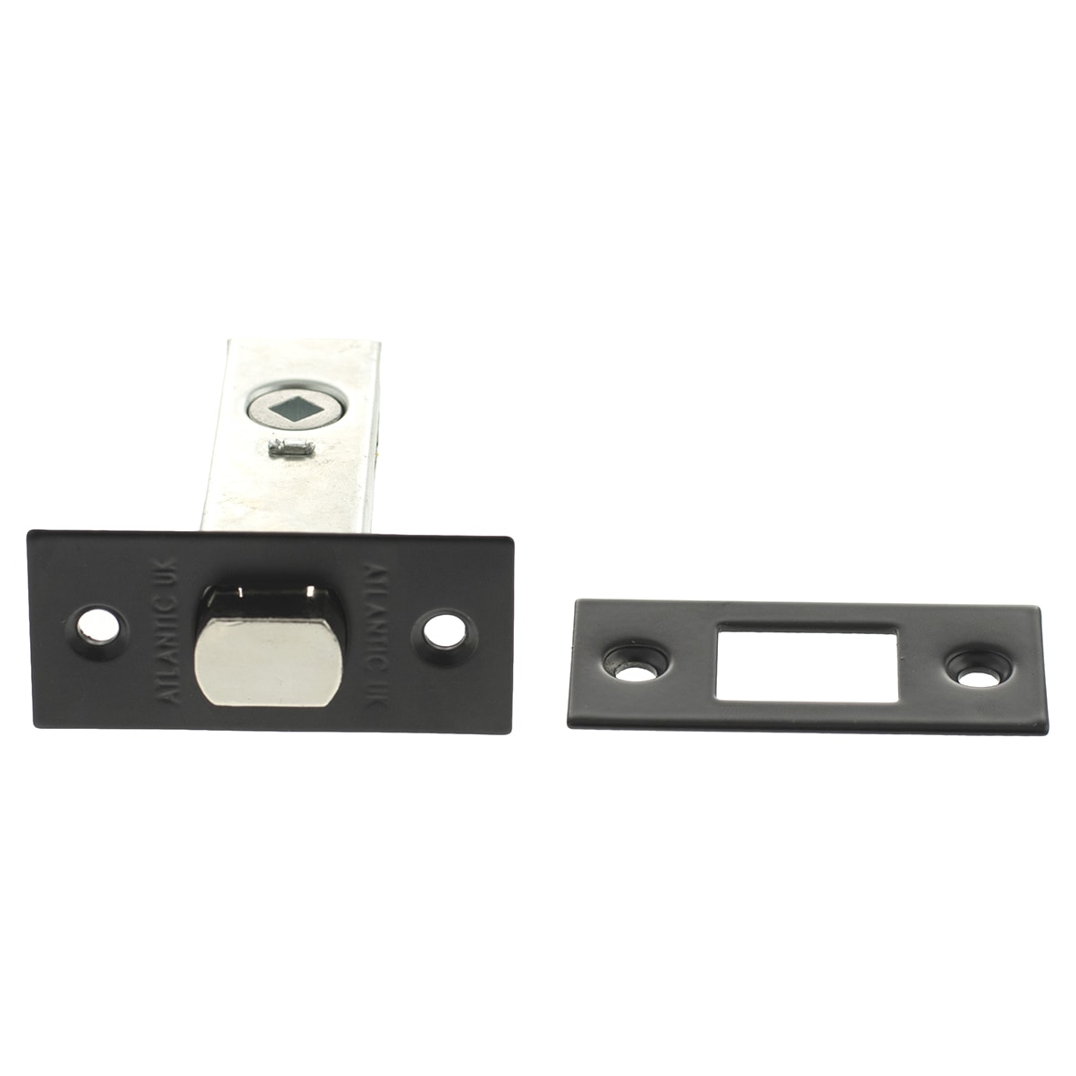 5mm Tubular Bathroom Deadbolt - 63mm Case - 45mm Backset - Square - Matt Black - view 4