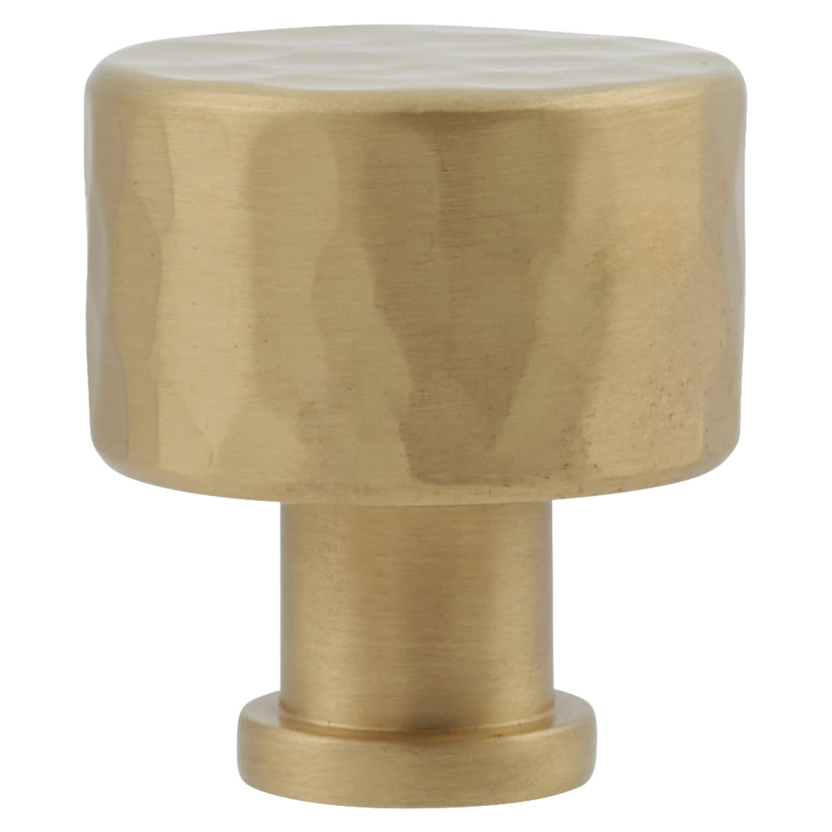 Leila Hammered Round Cabinet Knob - 30mm Diameter - Satin Brass - view 2