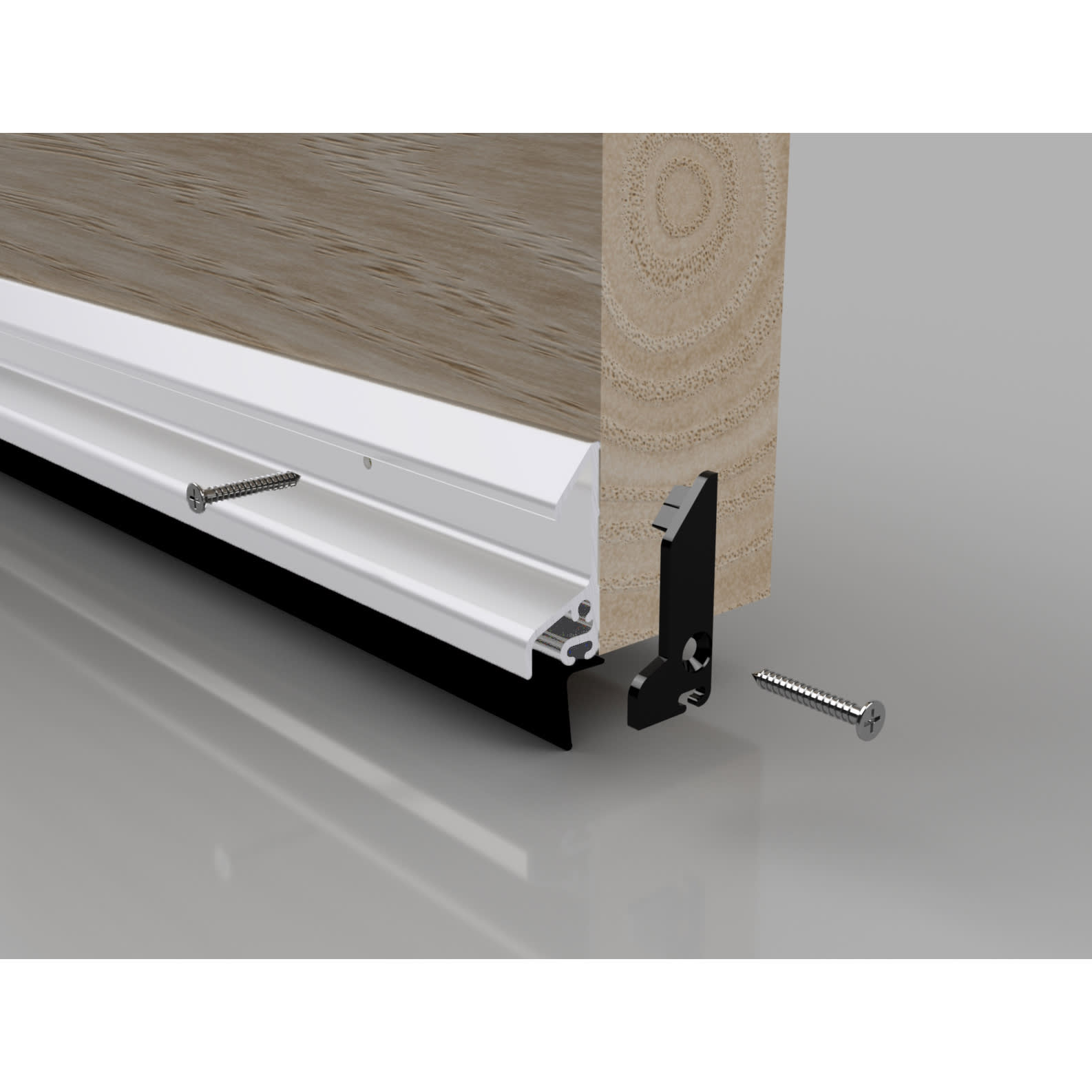 XRD Rain Deflector with Rubber Seal - 914mm Length - Inward/Outward Opening Doors - White - view 2