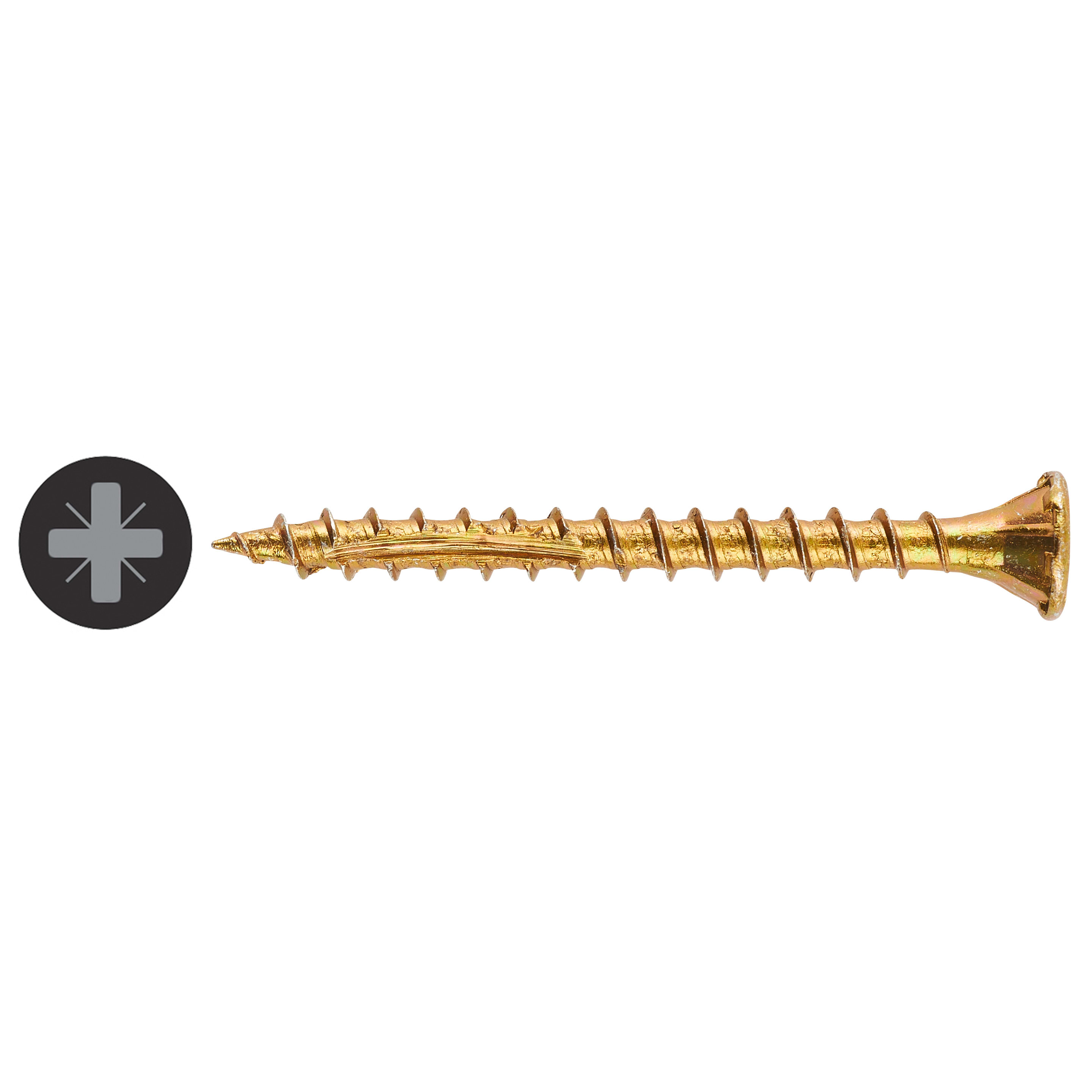 Cutter Pozi Countersunk Wood Screws Tub - 3.5 x 40mm - Yellow Zinc - Pack of 1250 - view 3