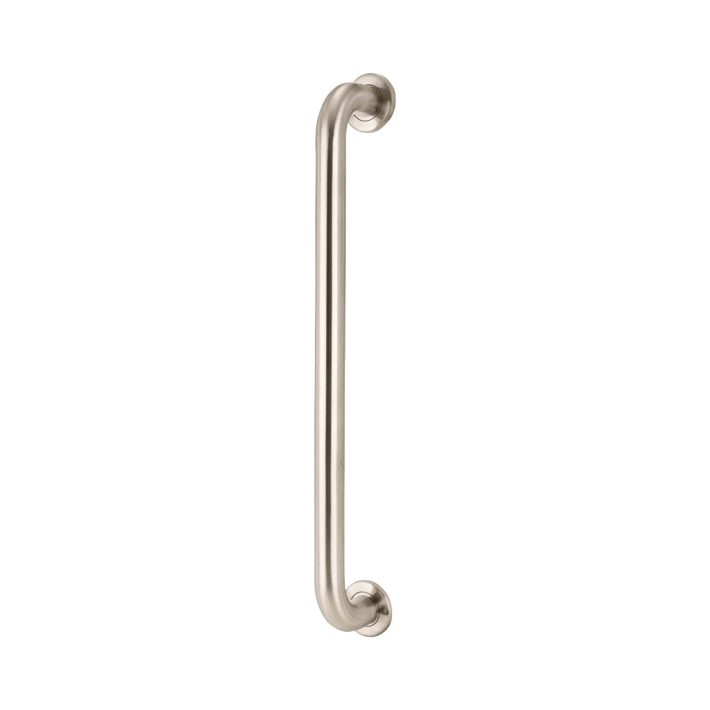 316 Satin Stainless Steel 25mm D-Bar Door Pull Handle on Rose - Bolt Fix - 450mm Centres - view 2