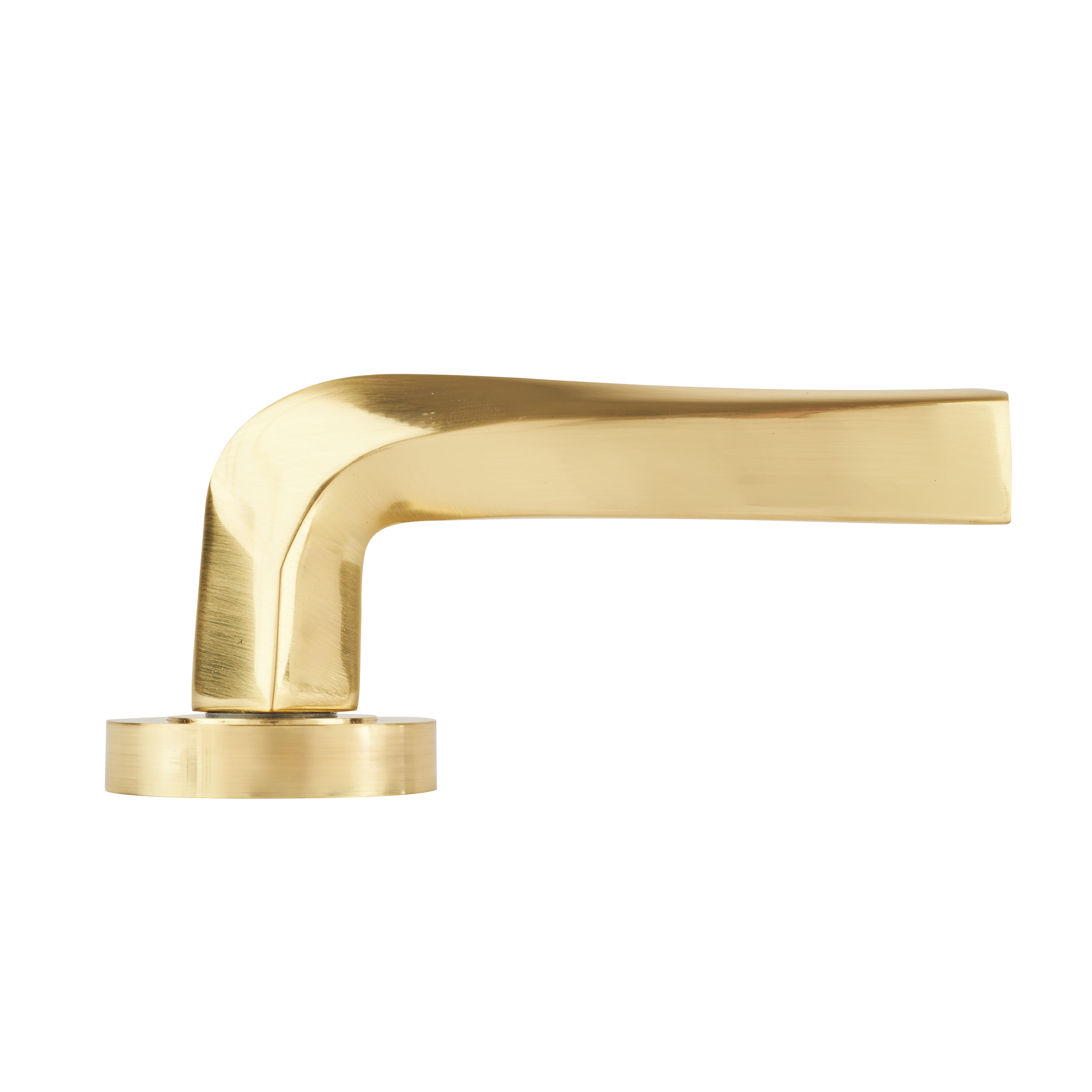 Brass Satin Brass Latch Door Handles on Rose Ultimate Door Pack - Sines Range - view 6