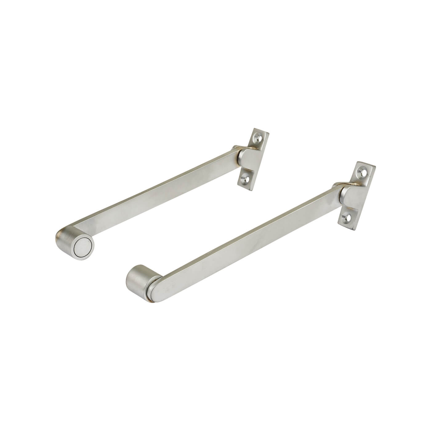 Roller Arm Fanlight Stay - 150mm Length - Satin Chrome - Pair - view 2